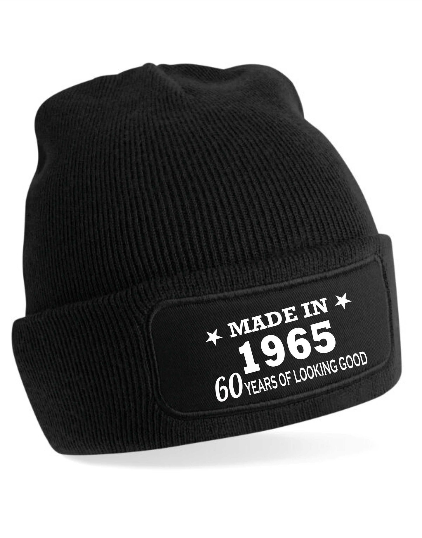 60th Birthday Made In 1965 Beanie Hat Gift for 60 Year Old For Men & Ladies