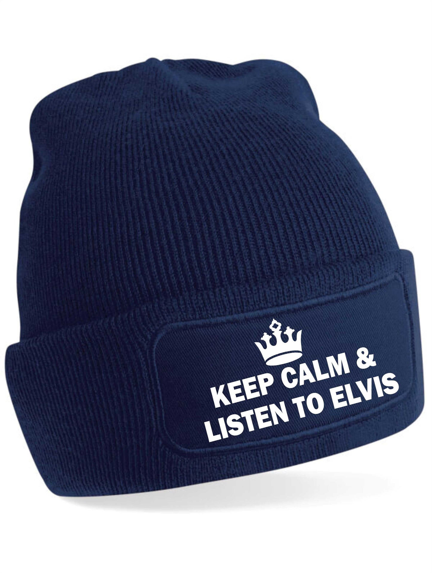 Keep Calm & Listen To Elvis Beanie Hat Music Lovers Gift For Men & Ladies