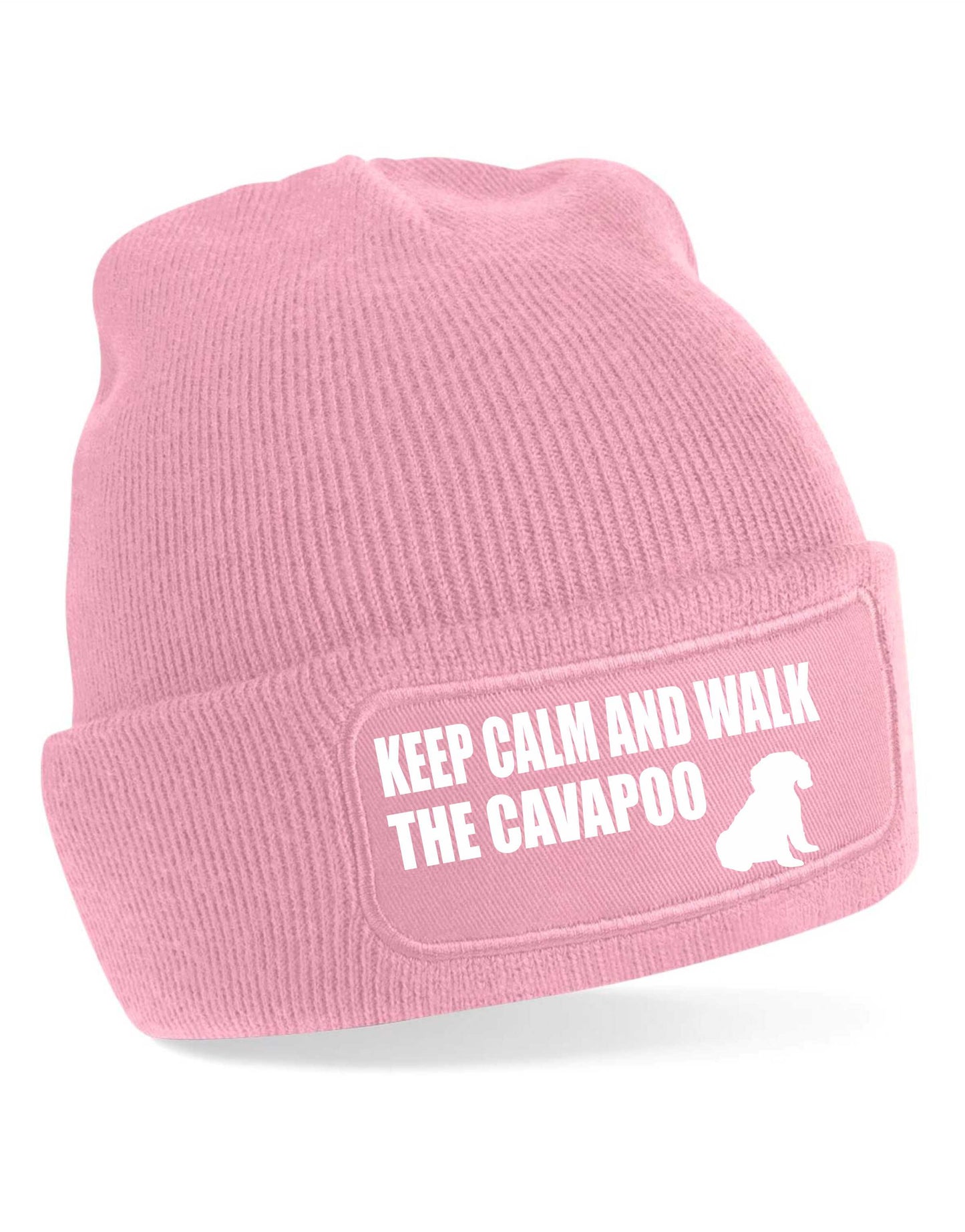 Keep Calm Walk The Cavapoo Beanie Hat Dog Lovers Gift For Men & Ladies