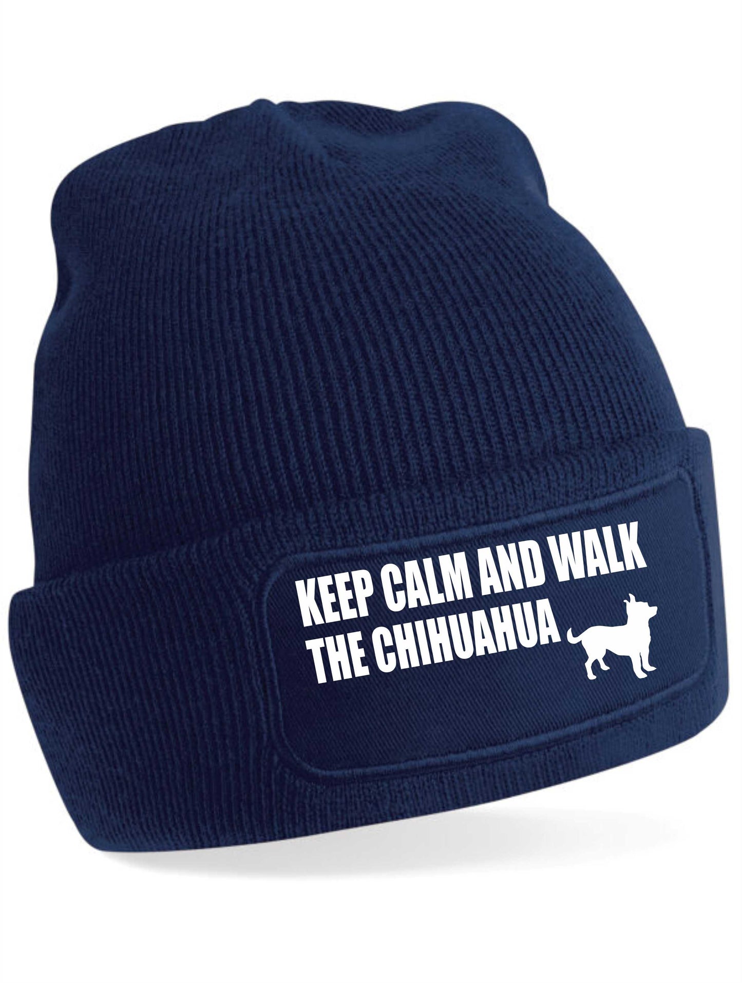 Keep Calm Walk The Chihuahua Beanie Hat Dog Lovers Gift For Men & Ladies