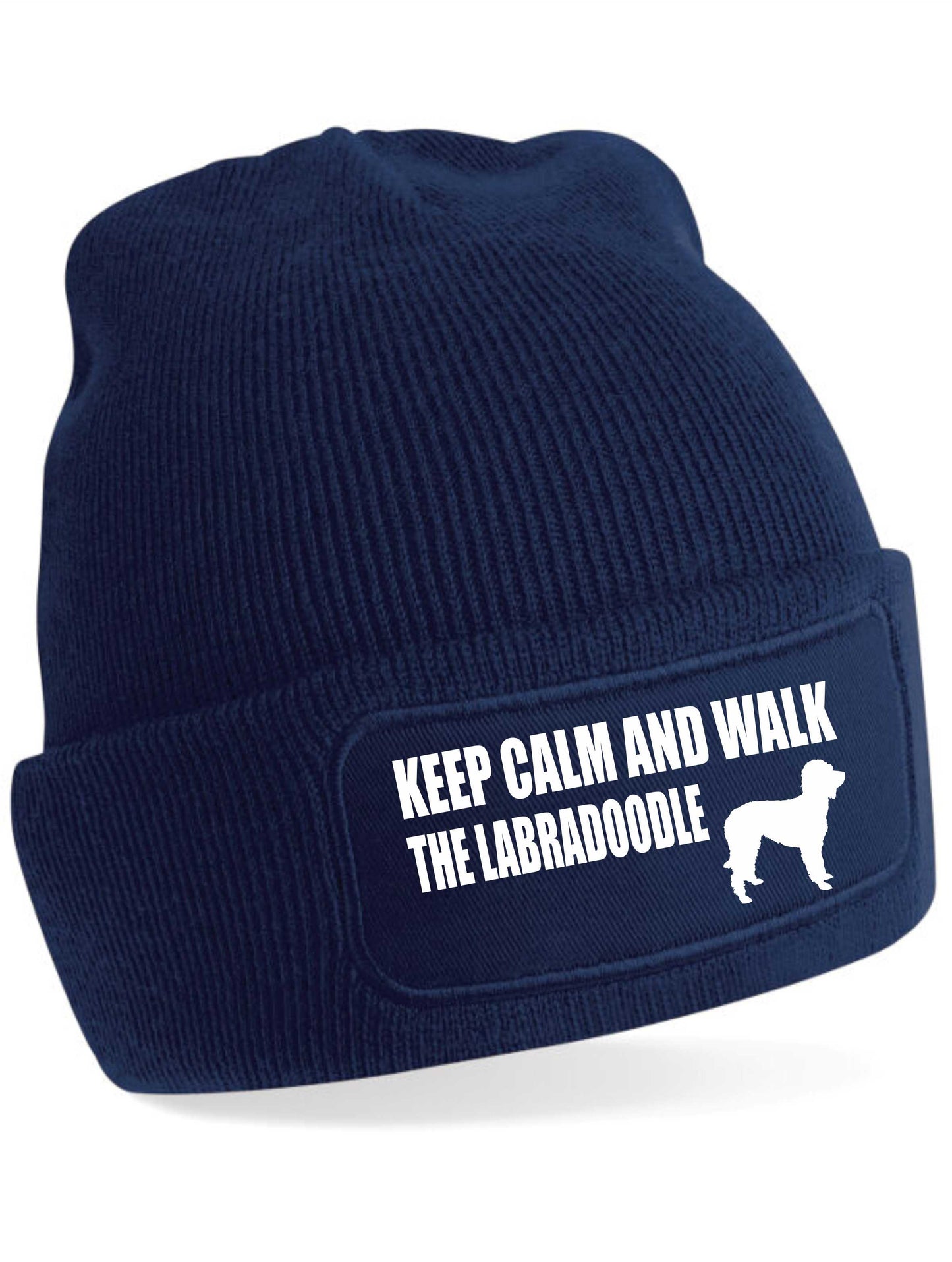 Keep Calm Walk The Labradoodle Beanie Hat Dog Lovers Gift For Men & Ladies