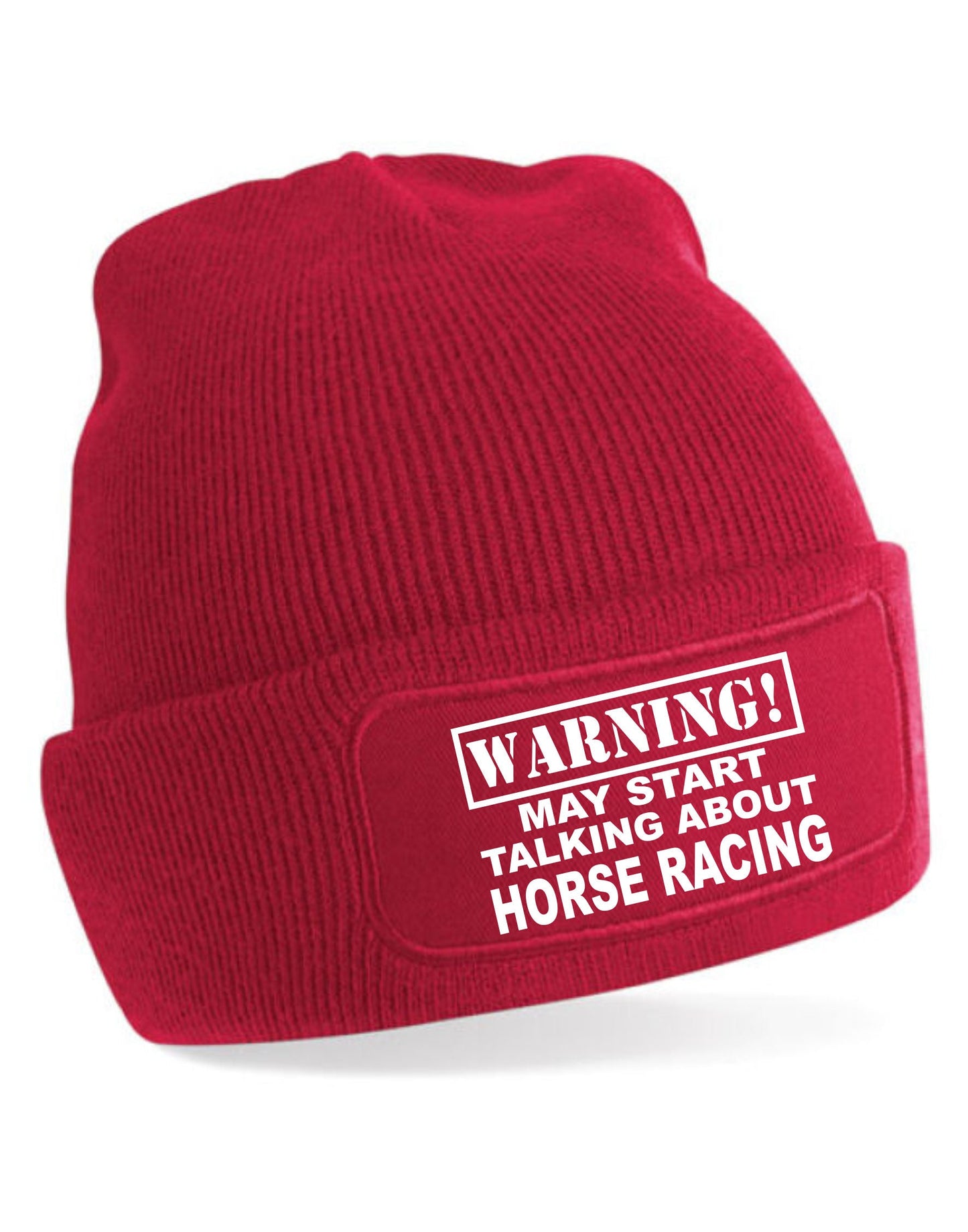 May Talk About Horse Racing Beanie Hat Gift Idea For Lovers Of Horses Unisex