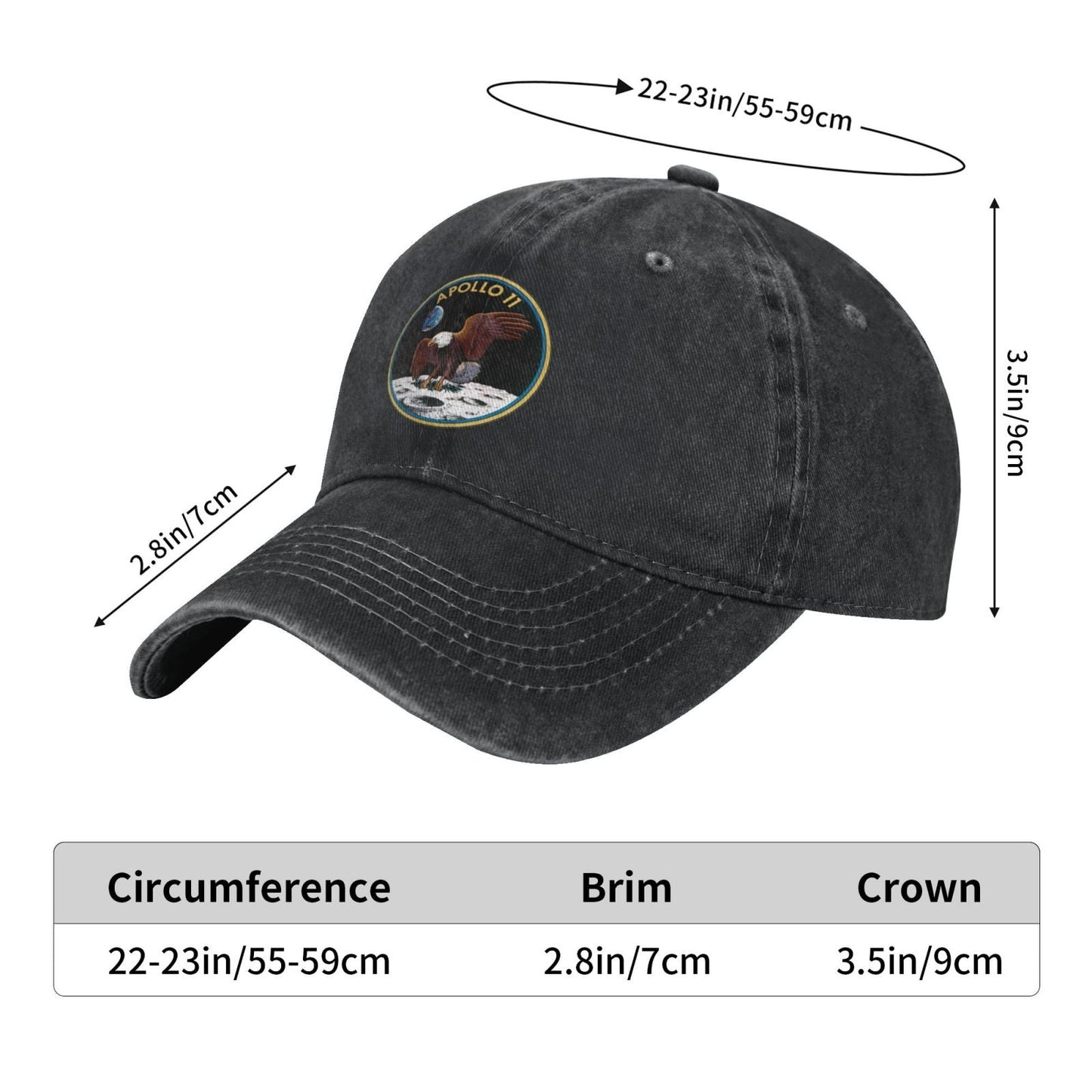 NASA Apollo 11 A Printing unisex baseball cap adjustable hats veteran gift