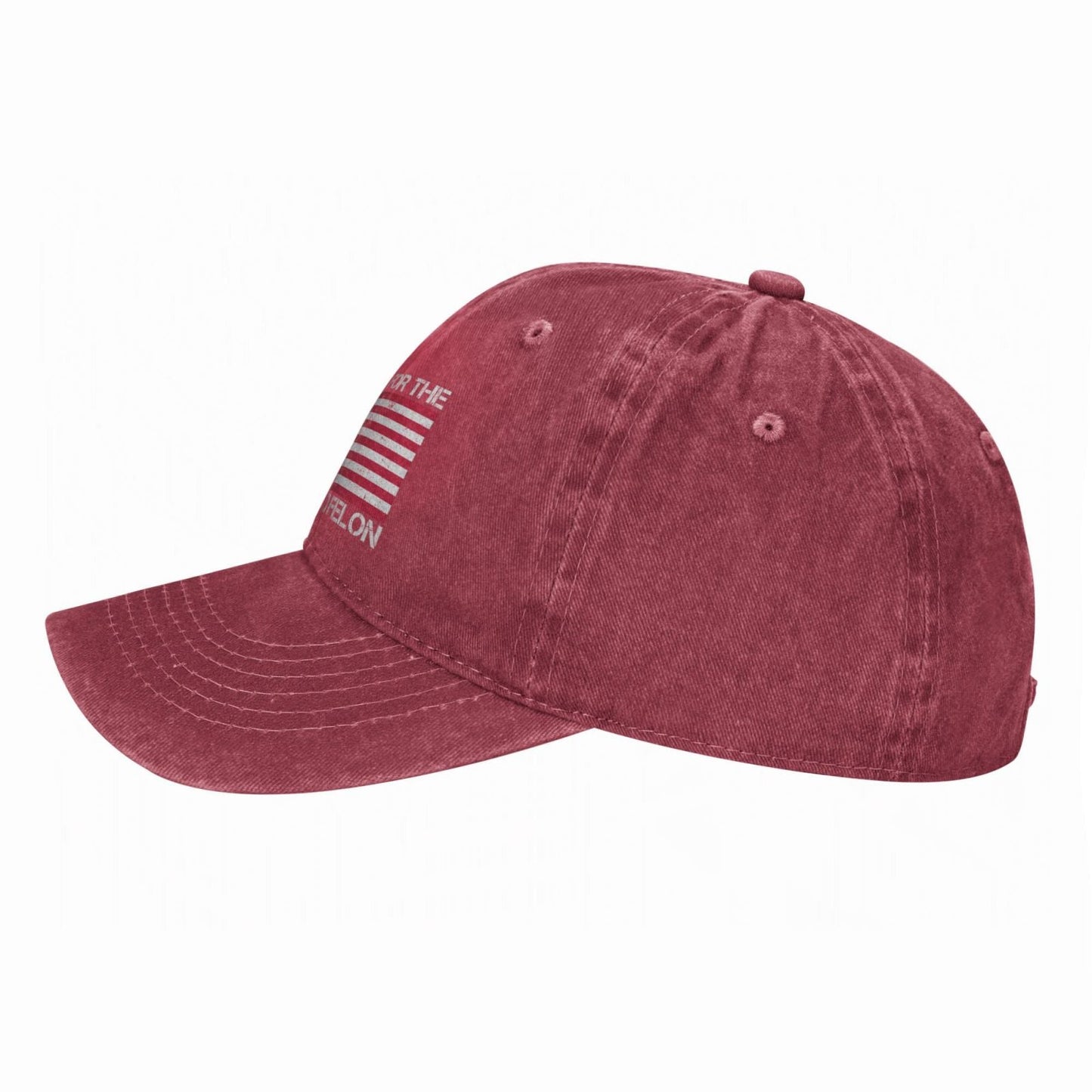Im Voting For The Convicted Felon Funny White Printing unisex baseball cap adjustable hats veteran gift