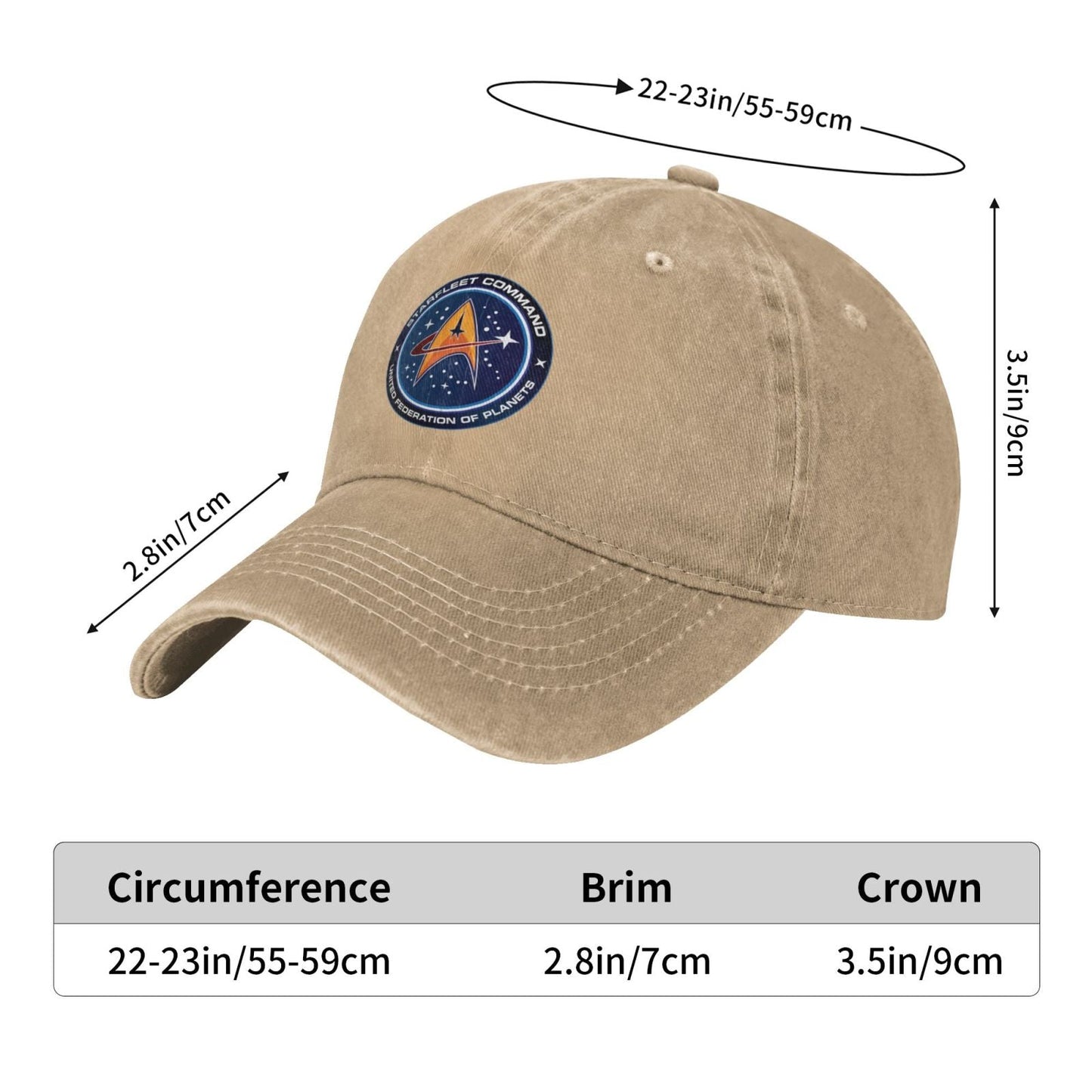 Starfleet Command Printing unisex baseball cap adjustable hats veteran gift