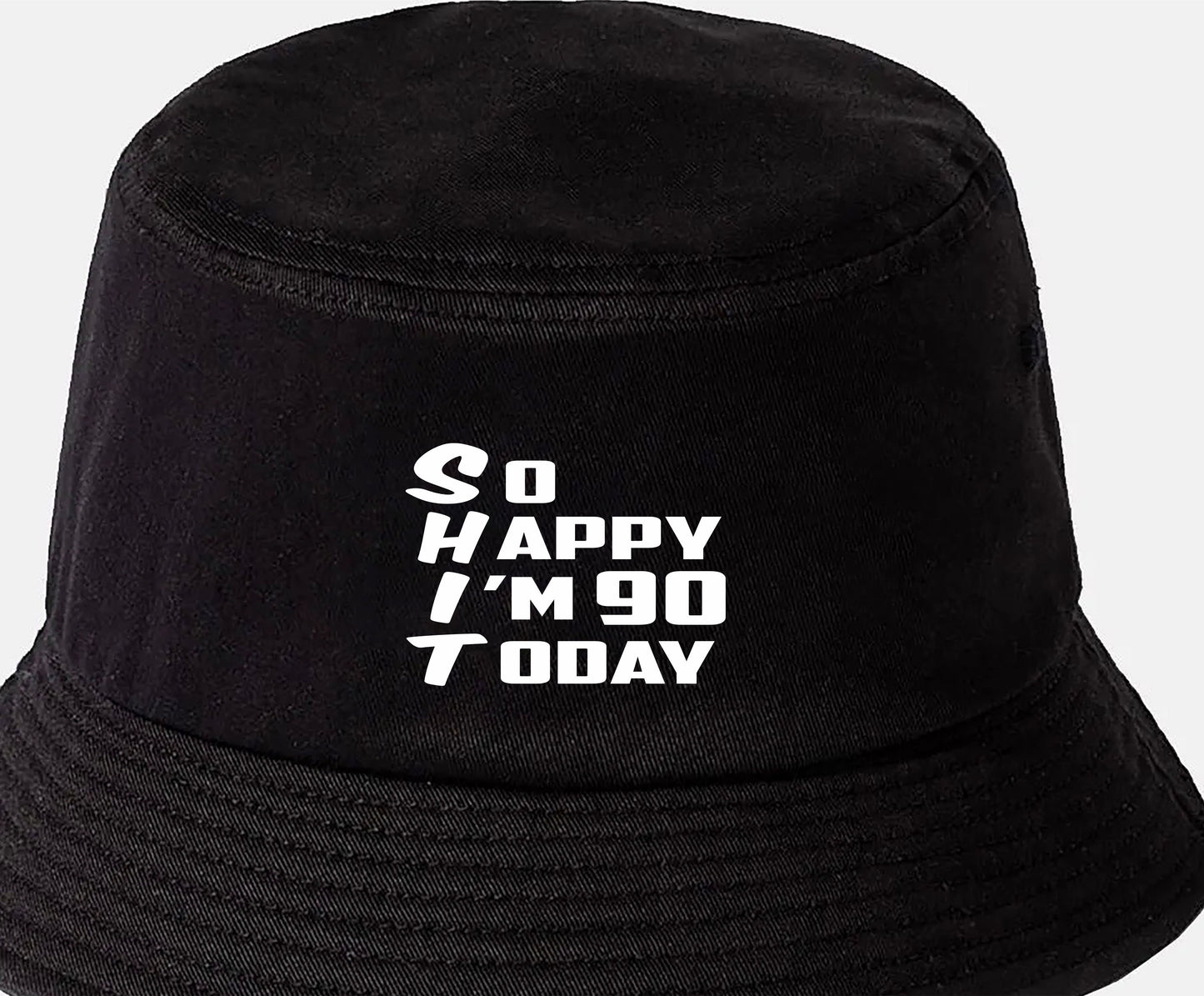 Bucket Hat Funny 90th Birthday Gift For Men & Ladies 90 Year Old Present