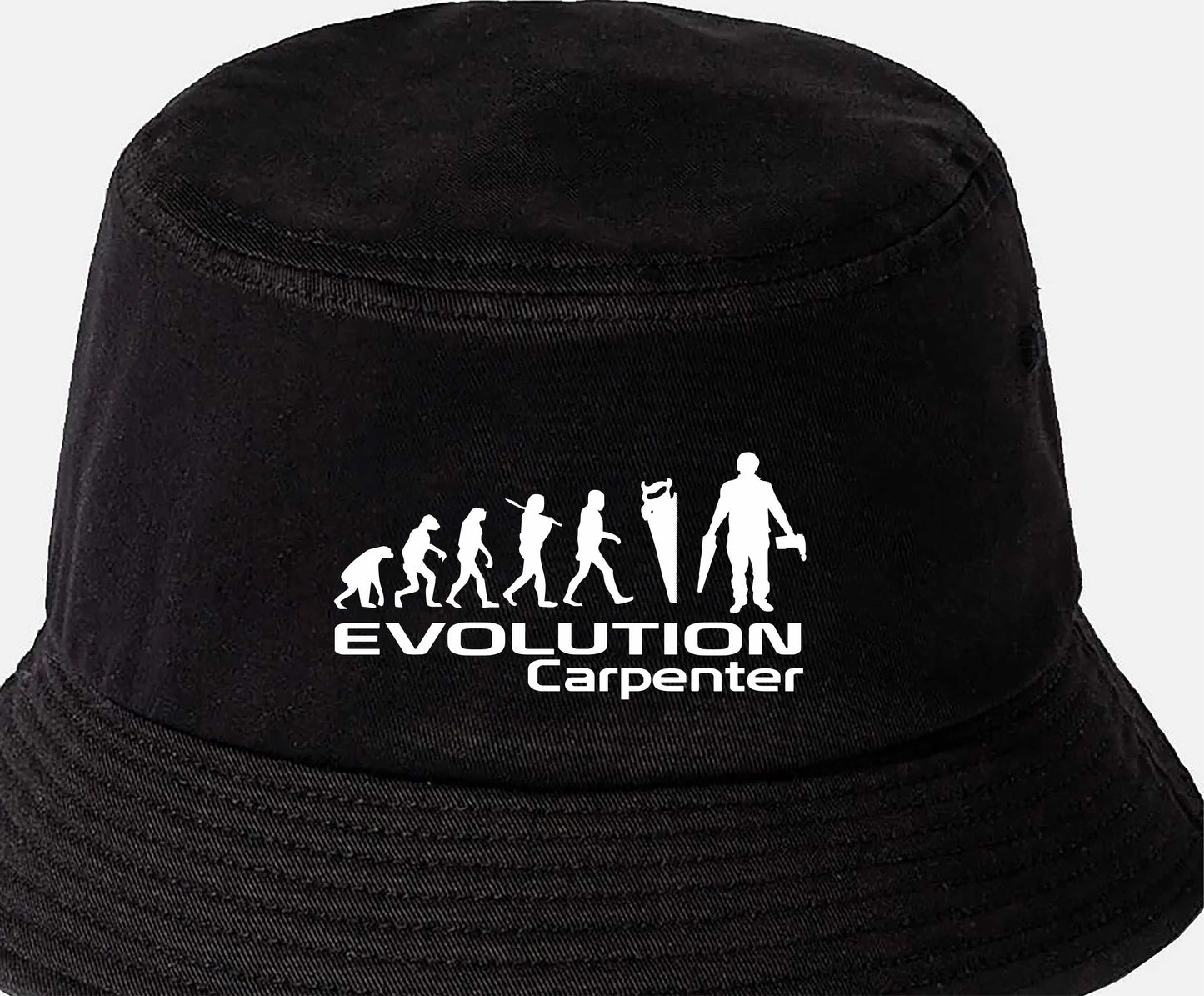 Evolution of A Carpenter Bucket Hat Work Job  Birthday Gift For Men & Ladies
