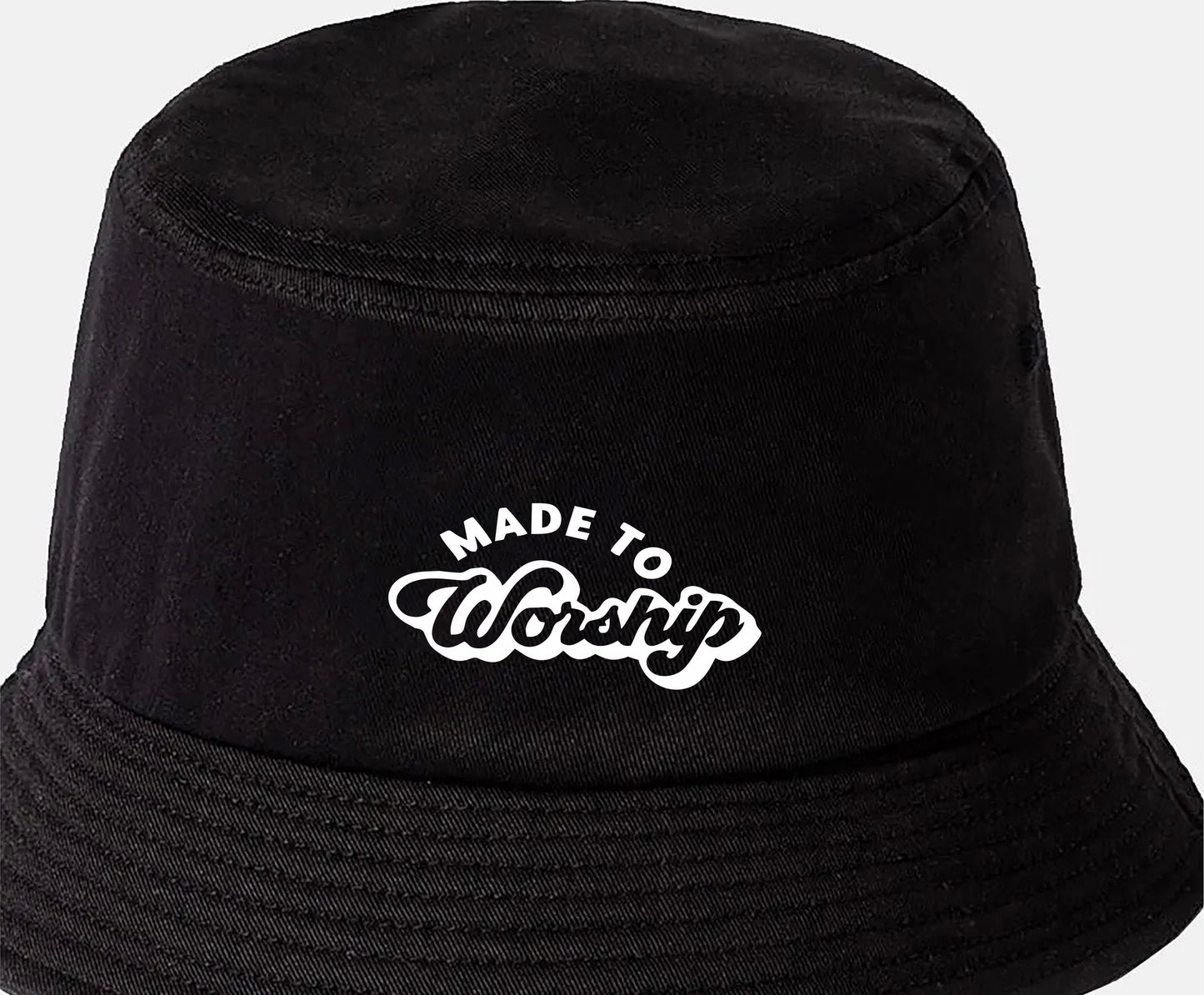 Made To Worship Bucket Hat Christian Religion Gift for Men & Ladies