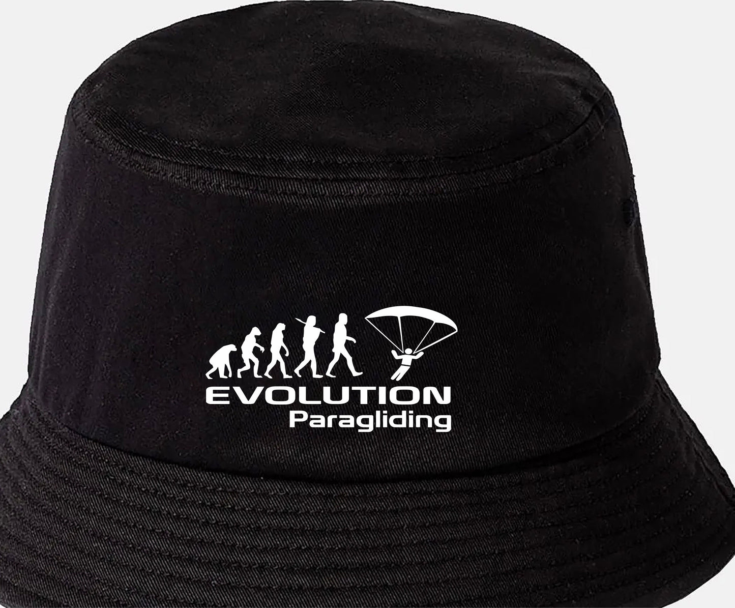 Evolution of Paragliding Bucket Hat Birthday Gift Great for Men & Women