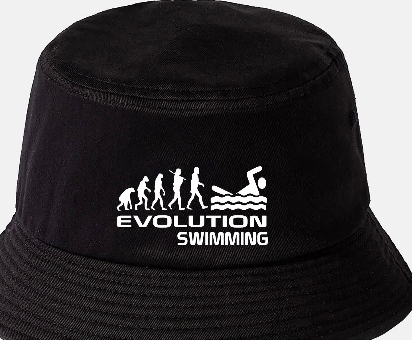 Evolution of Swimming Bucket Hat Sport Hobby Birthday Gift Men & Ladies