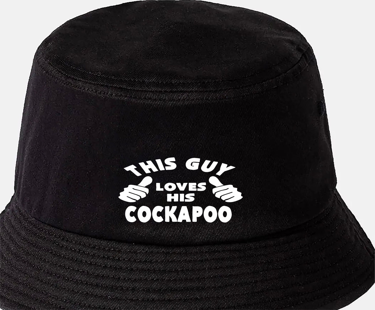 This Guy Loves His Cockapoo Bucket Hat Funny Dog Lovers Gift for Men