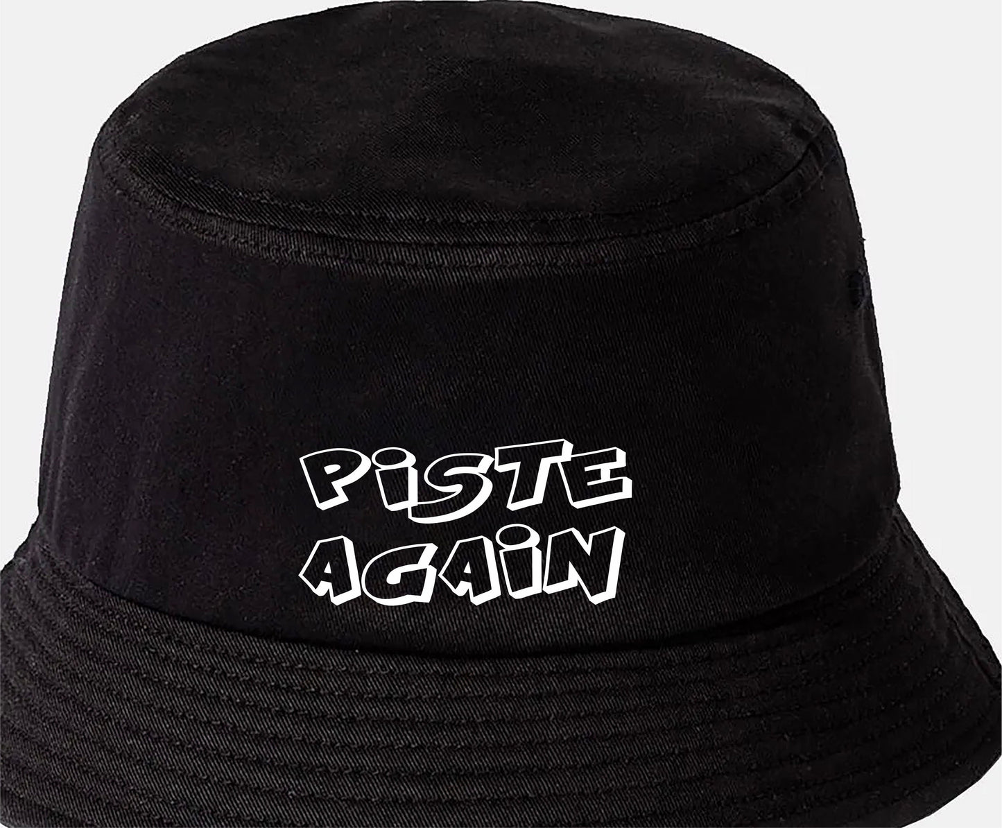 Piste Again Bucket Hat Skiing Snowbarding Gift Unisex