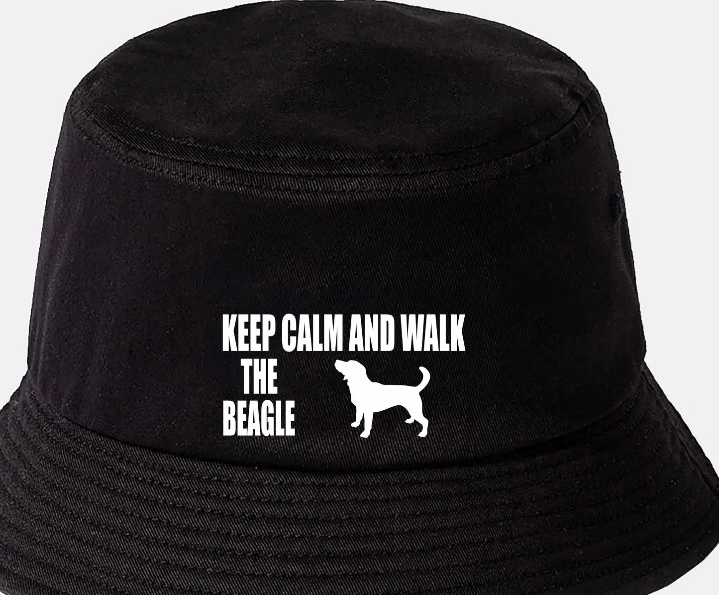 Keep Calm & Walk The Beagle Bucket Hat Dog Lovers Gift for Men & Ladies