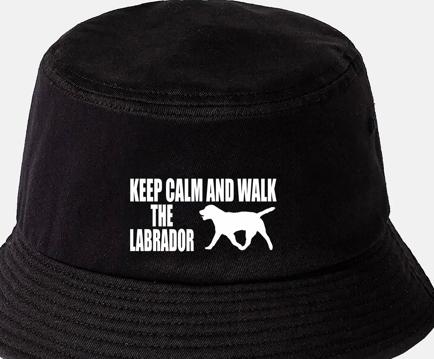 Keep Calm & Walk The Labrador Bucket Hat Dog Lovers Gift for Men & Ladies