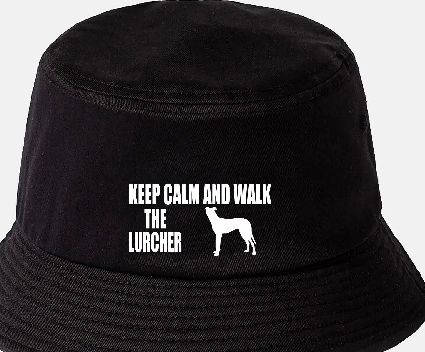 Keep Calm & Walk The Lurcher Bucket Hat Dog Lovers Gift for Men & Ladies