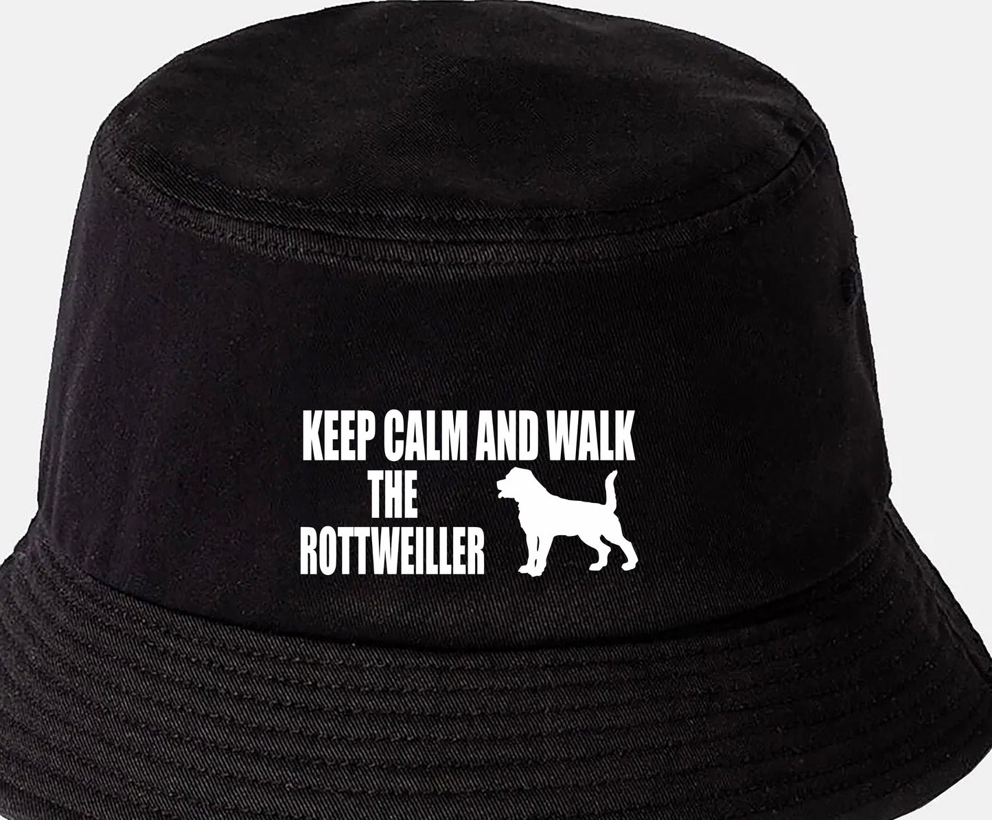 Keep Calm & Walk The Rottweiller Bucket Hat Dog Lovers Gift for Men & Ladies