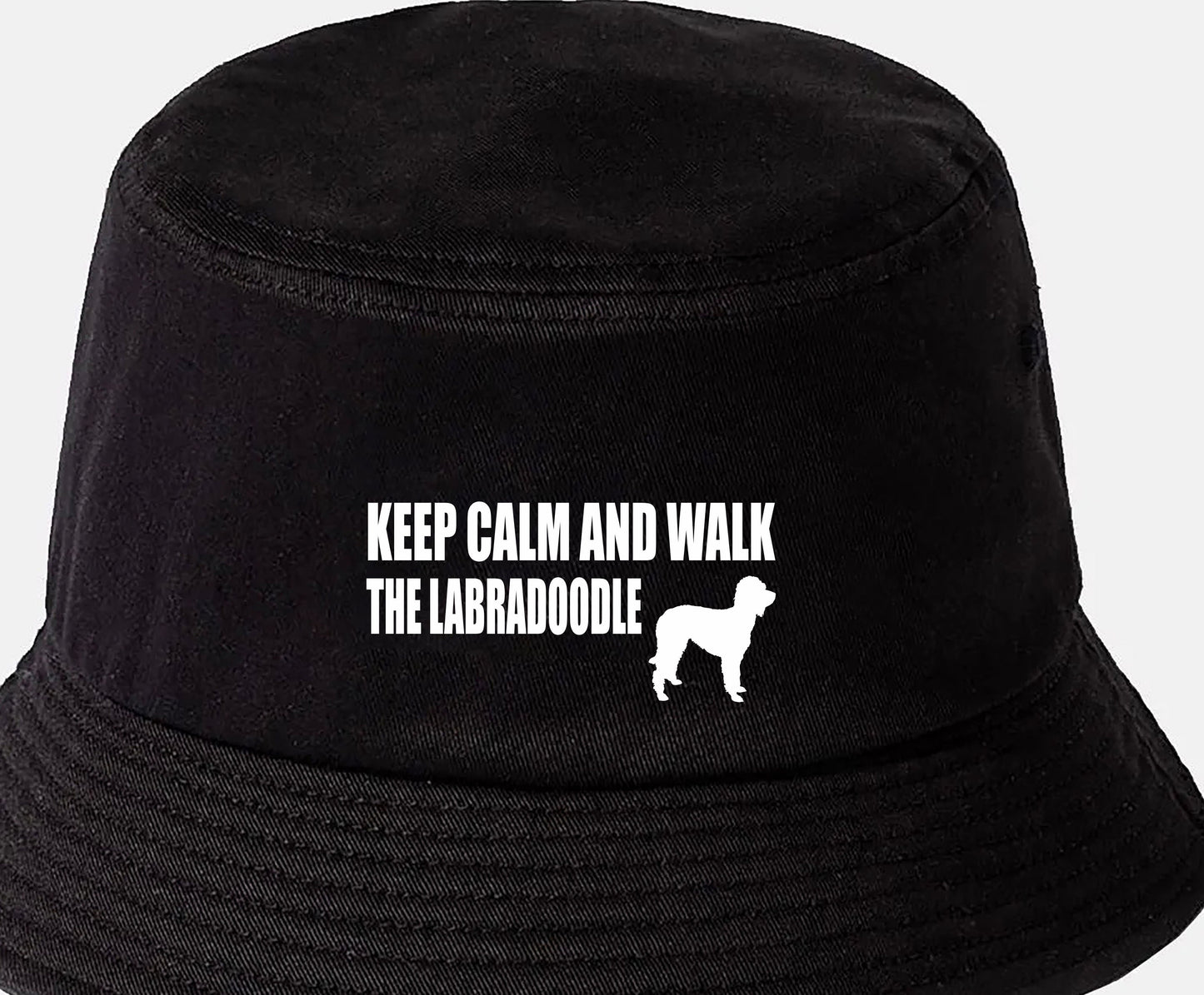 Keep Calm & Walk The Labradoodle Bucket Hat Dog Lovers Gift Unisex