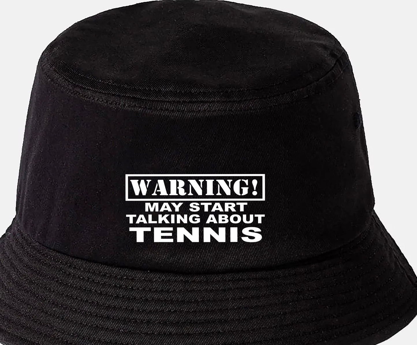 Warning May Talk About Tennis Bucket Hat Gift for Men & Ladies