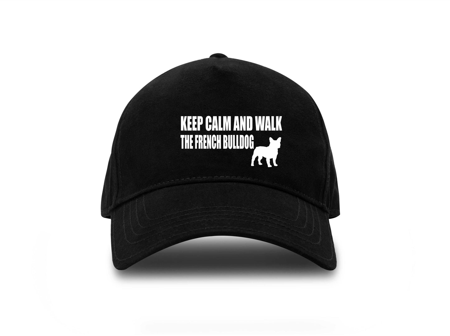 Keep Calm & Walk French Bulldog Baseball Cap Dog Lovers Gift For Men & Ladies