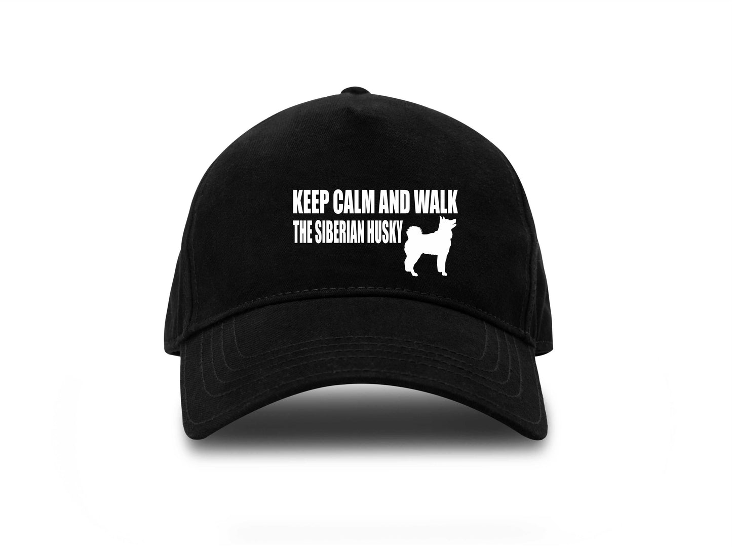 Keep Calm & Walk Siberian Husky Baseball Cap Dog Lovers Gift For Men & Ladies