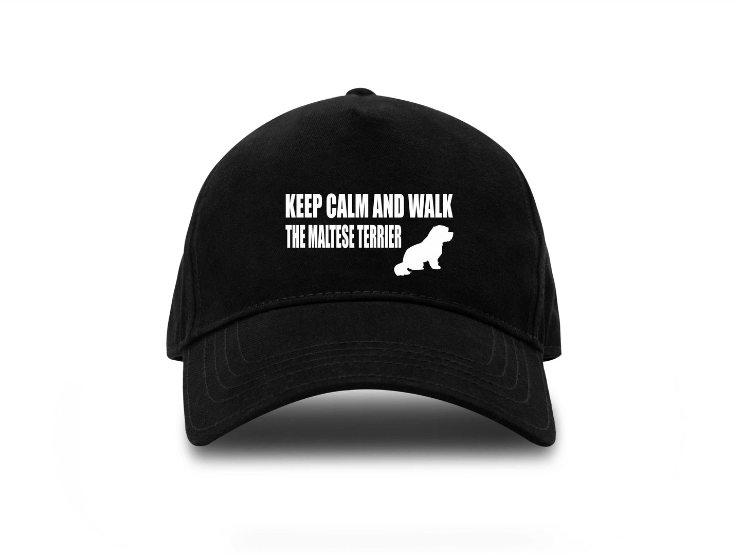 Keep Calm & Walk Maltese Terrier Baseball Cap Dog Lovers Gift Men & Ladies
