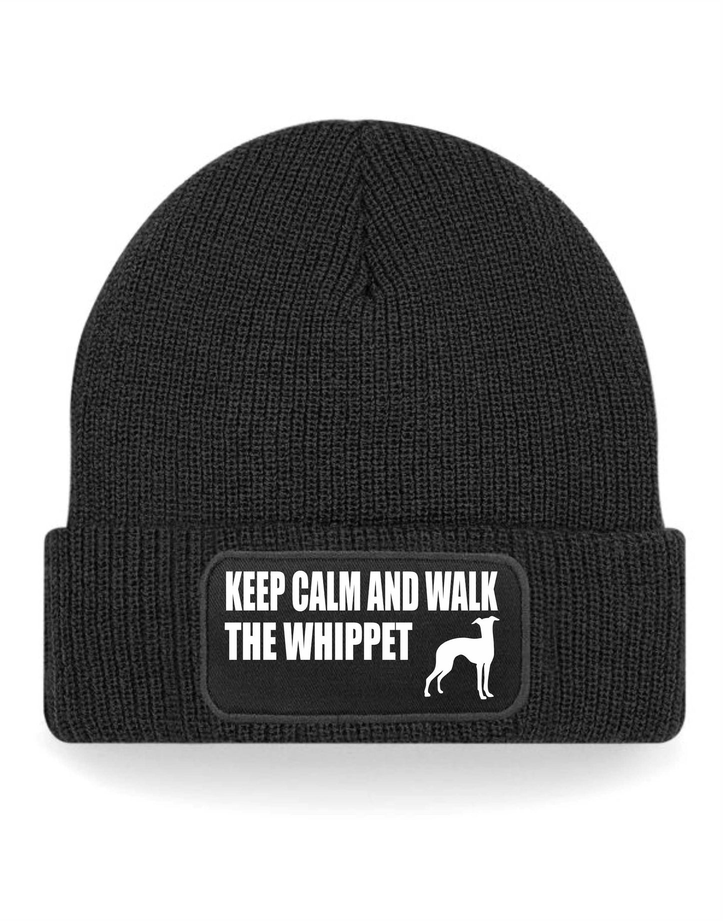 Keep Calm Walk The Whippet Beanie Hat Dog Lovers Gift For Men & Ladies
