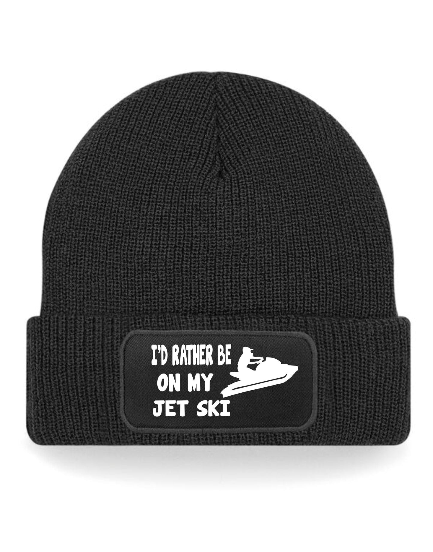 I'd Rather Be On Jet Ski Beanie Hat Water Sports Gift For Men & Ladies Birthday