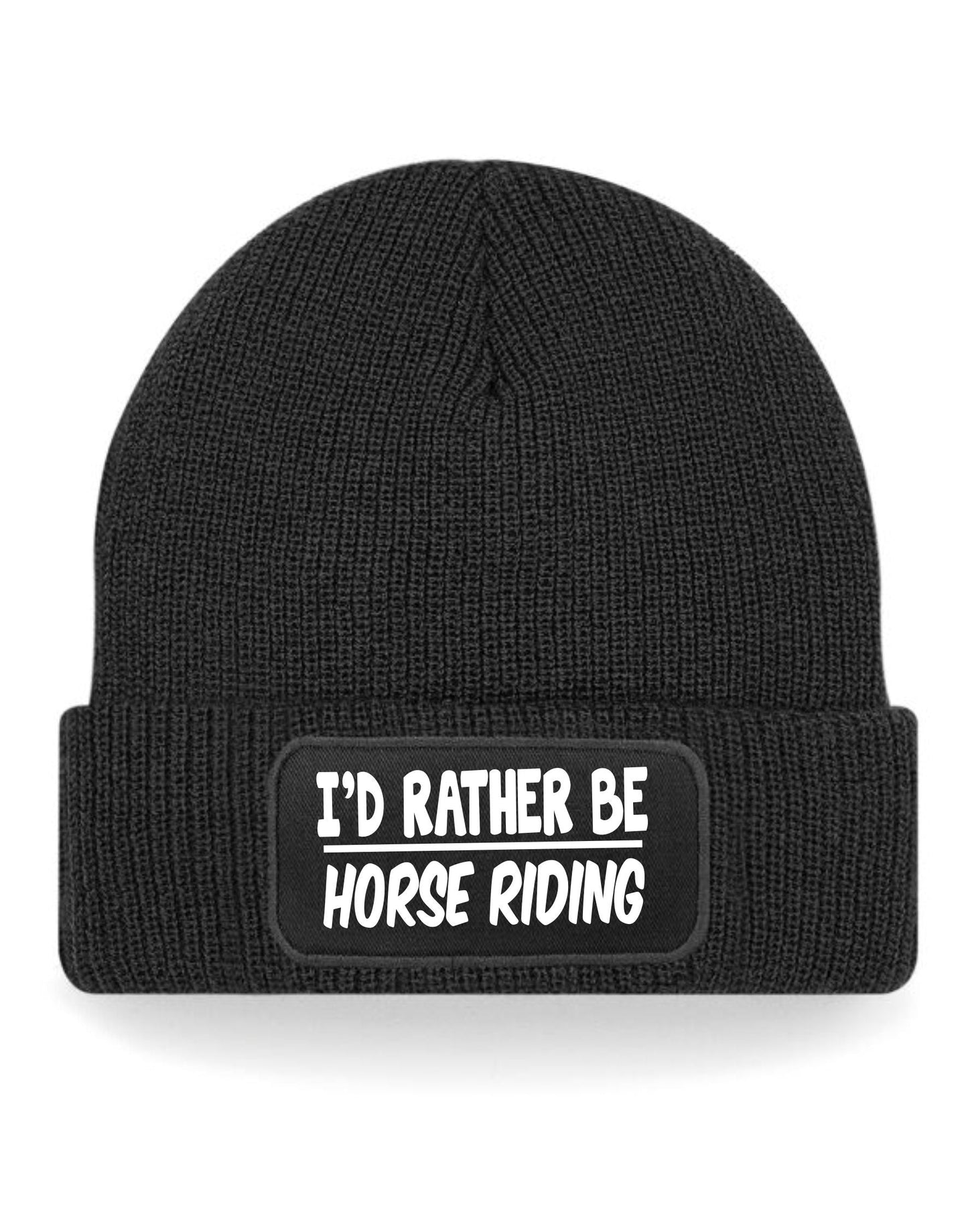 I'd Rather Be Horse Riding Beanie Hat Gift For Lovers Of Horses Unisex