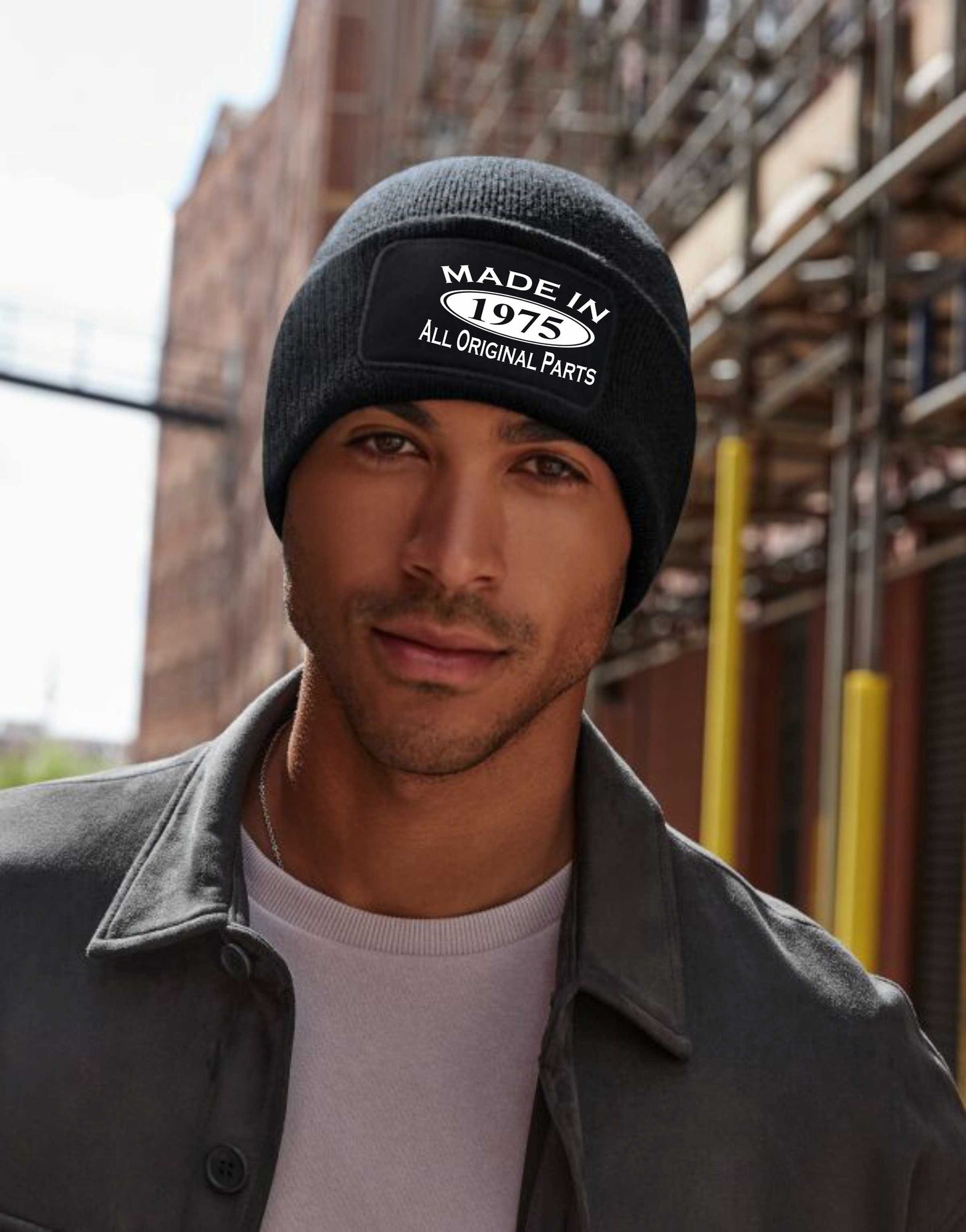 Made In 1975 Beanie Hat 50th Birthday Gift Great For Men & Women