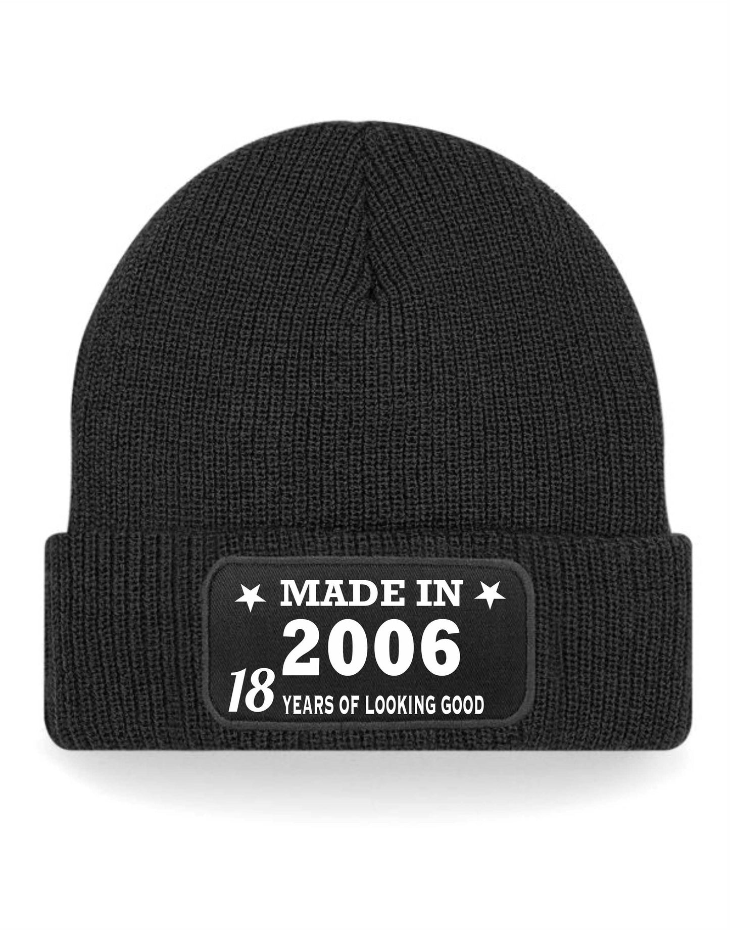 18th Birthday Made In 2006 Beanie Hat Gift for 18 Year Old For Men & Ladies