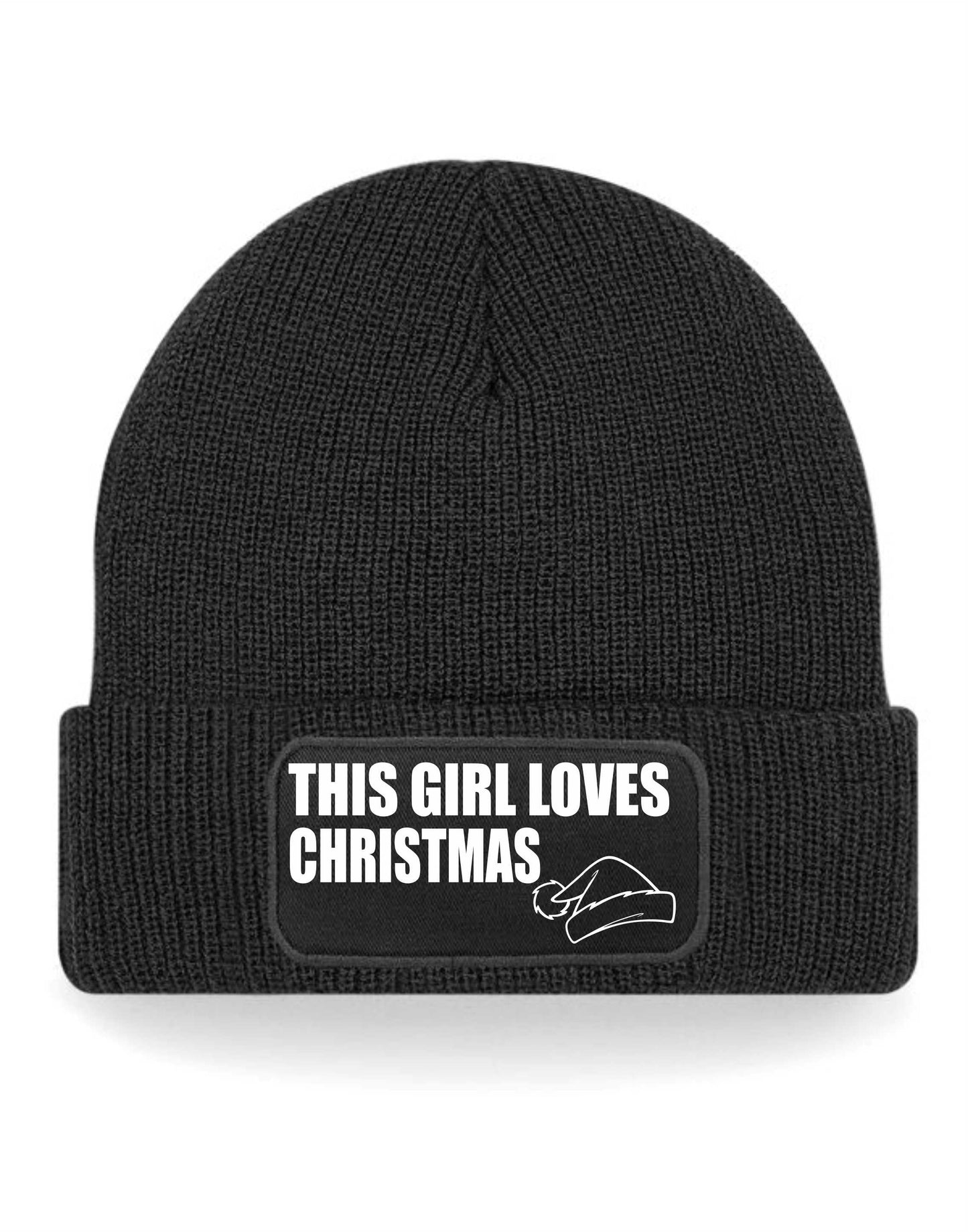 This Girl Loves Christmas Beanie Hat Great Christmas Gift For Ladies