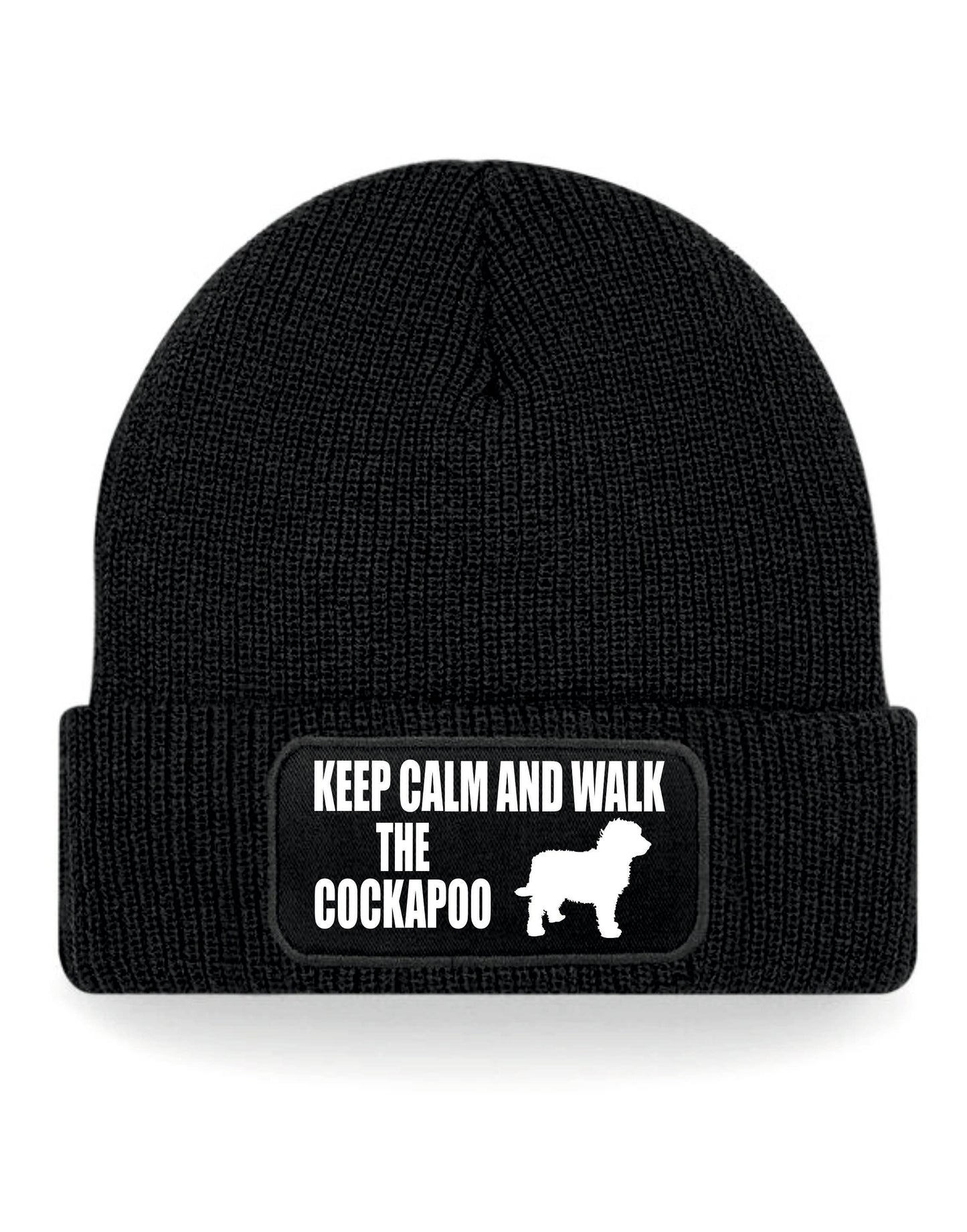 Keep Calm & Walk The Cockapoo Beanie Hat Dog Lovers Gift Great For Men & Ladies