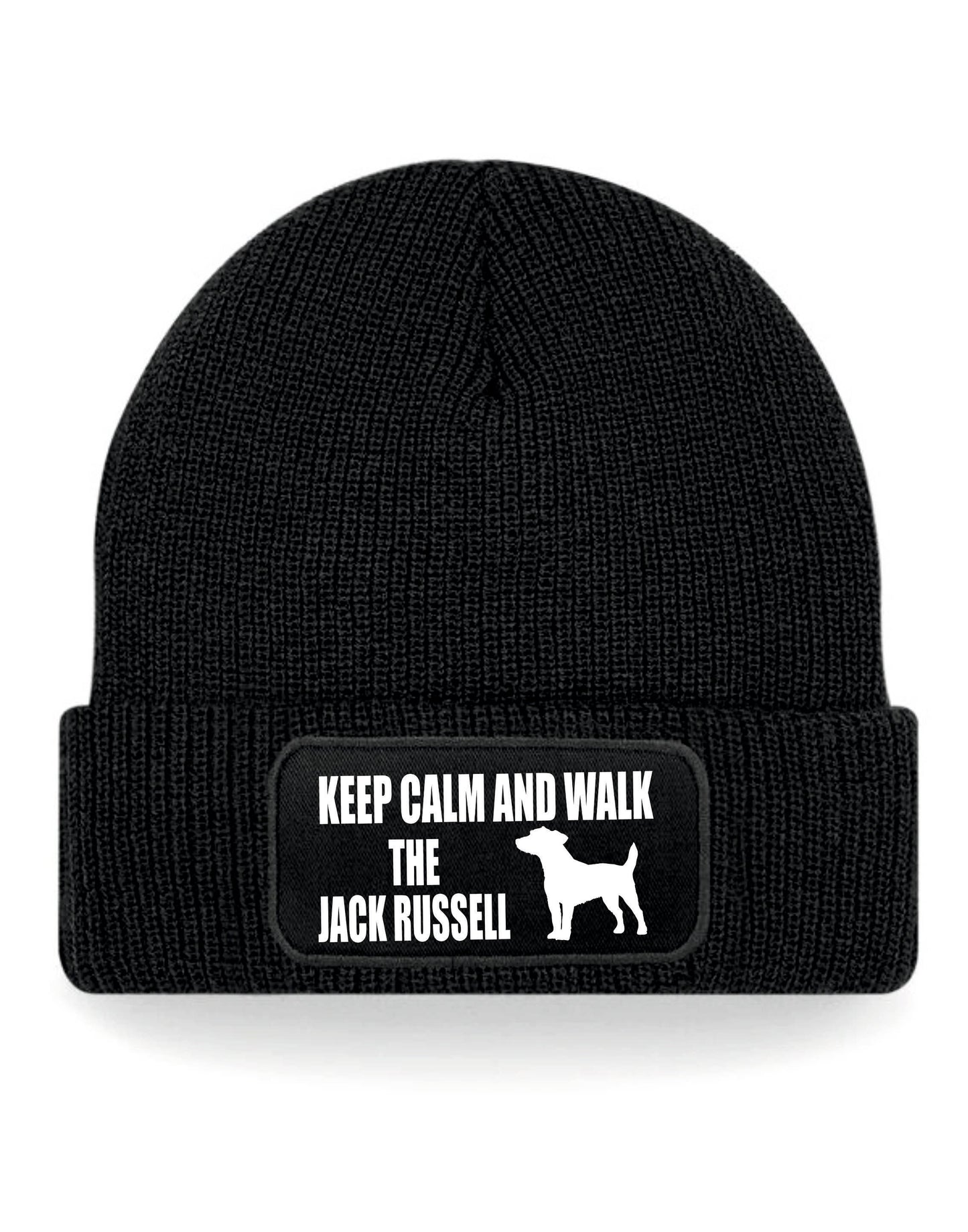 Keep Calm & Walk Jack Russell Beanie Hat Dog Lovers Gift Great For Men & Ladies