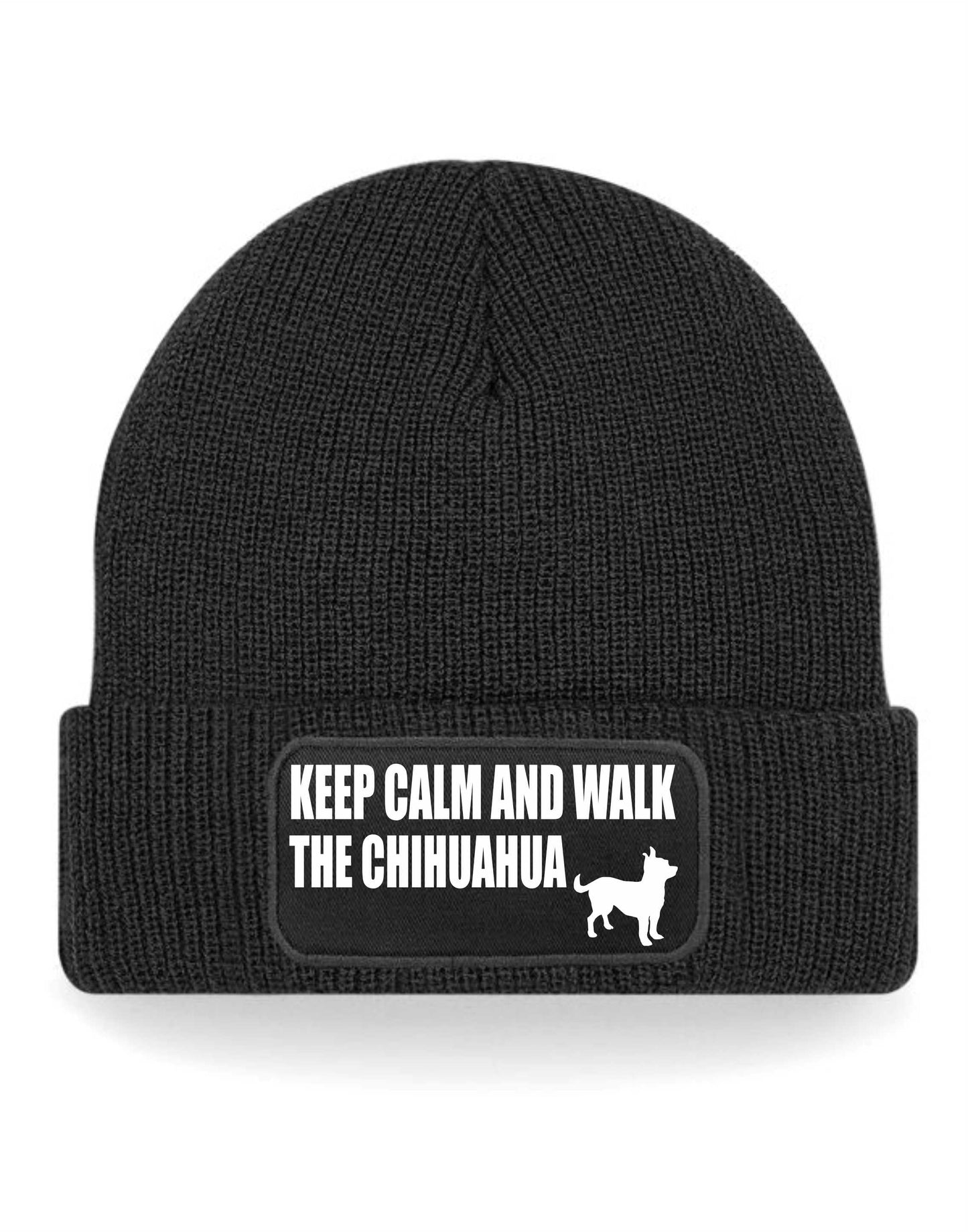 Keep Calm Walk The Chihuahua Beanie Hat Dog Lovers Gift For Men & Ladies