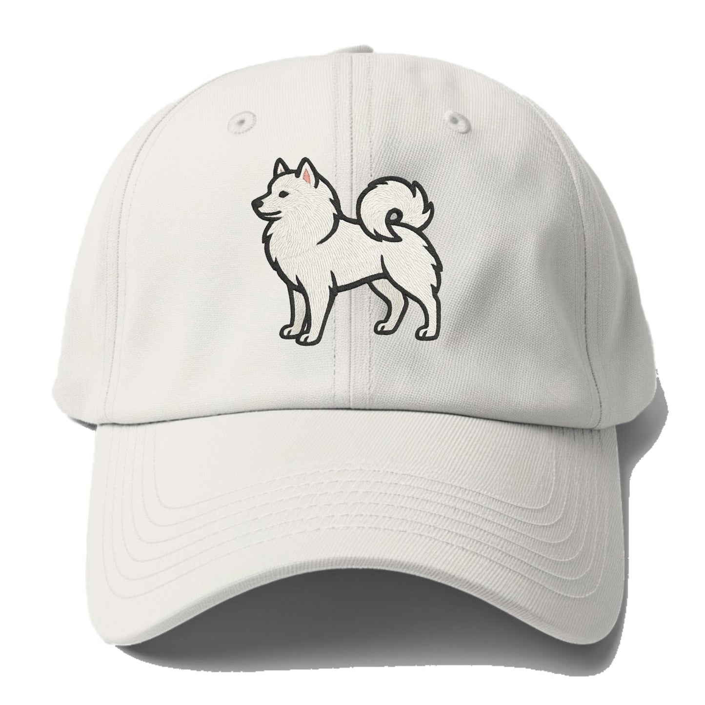 American Eskimo Dog - White spitz embroidered standing design - Baseball Cap