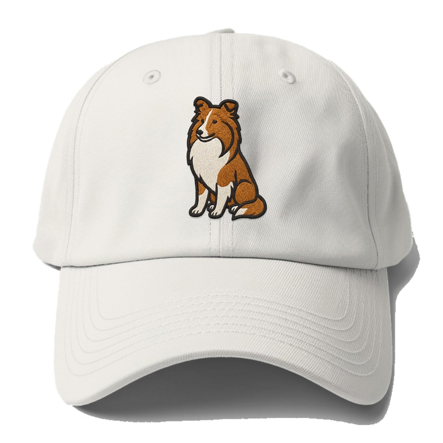 Shetland Sheepdog - Sable and white embr Baseball Cap