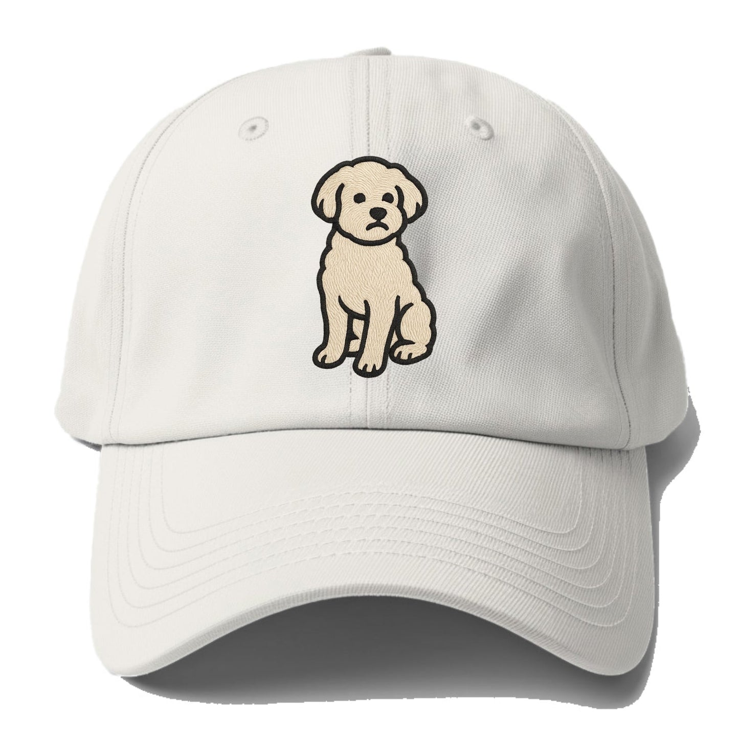 Maltipoo - White curly sitting pose - Baseball Cap
