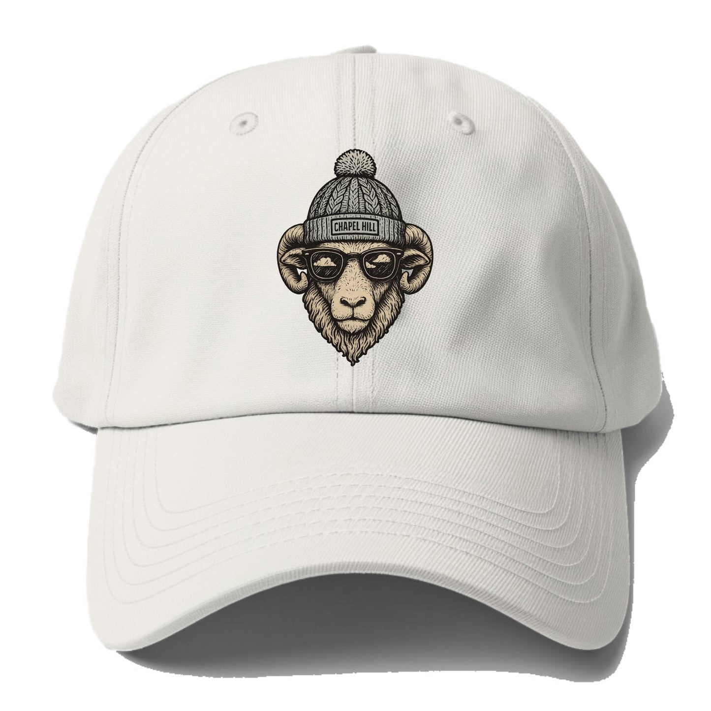Chapel Hill Tar Heel Ram wearing UNC bea - Baseball Cap