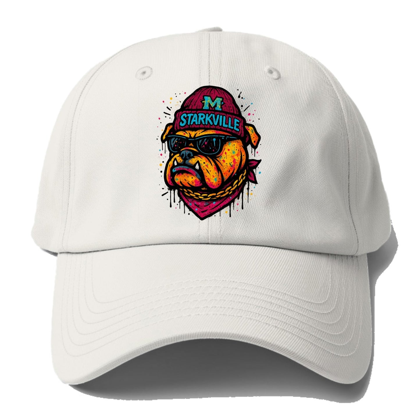 Starkville Bulldog wearing Mississippi State beanie with M patch - Baseball Cap
