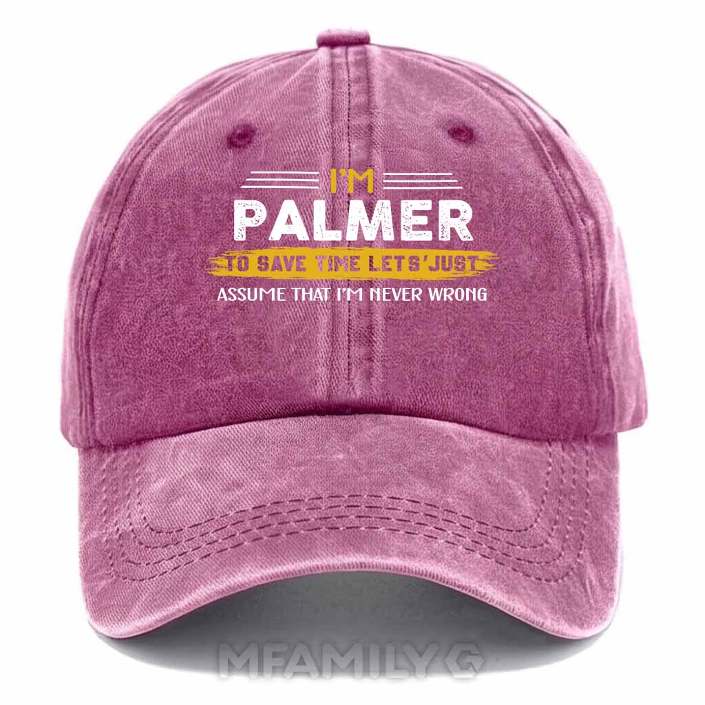 Palmer Never Wrong Washed Baseball Cap