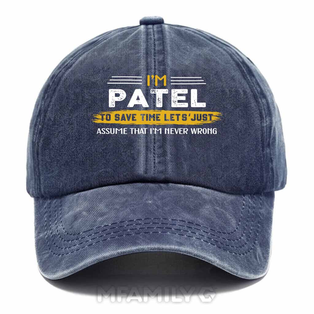 Patel Never Wrong Washed Baseball Cap