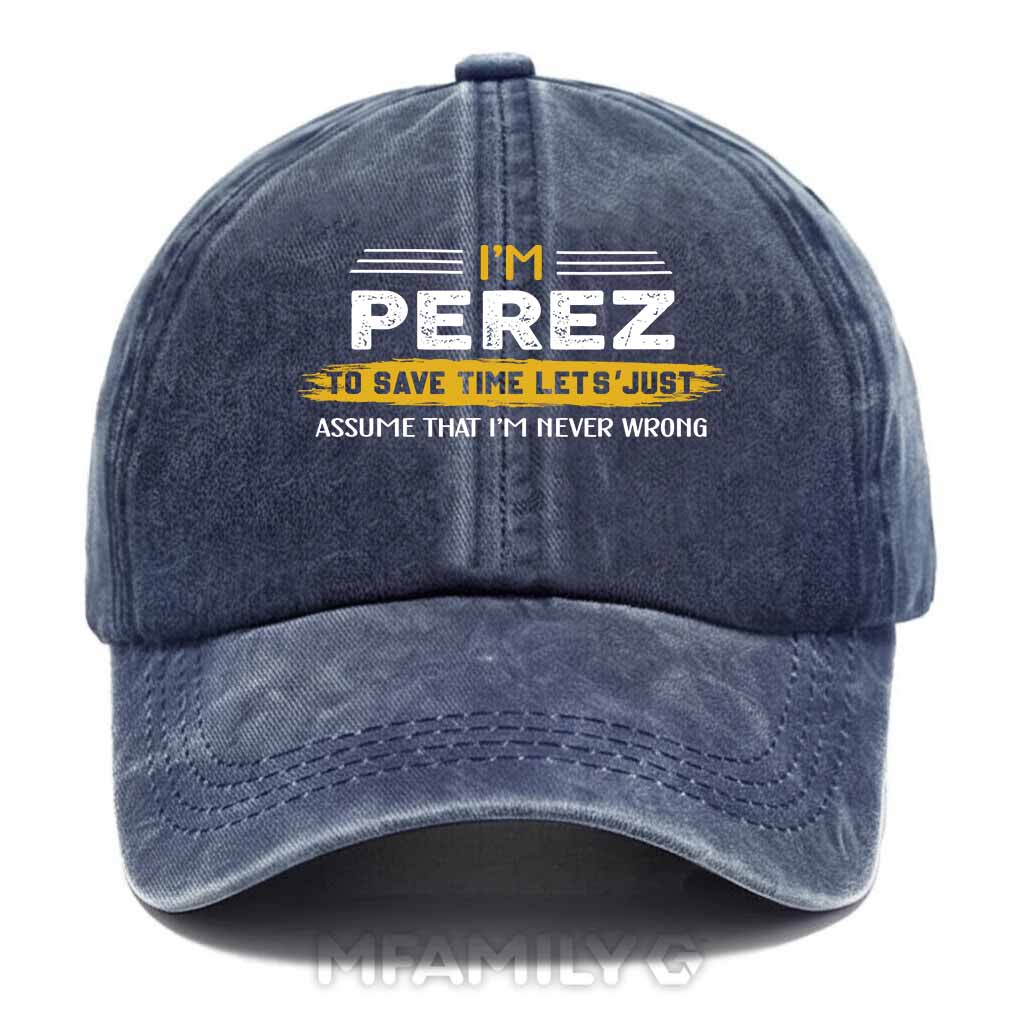 Perez Never Wrong Washed Baseball Cap