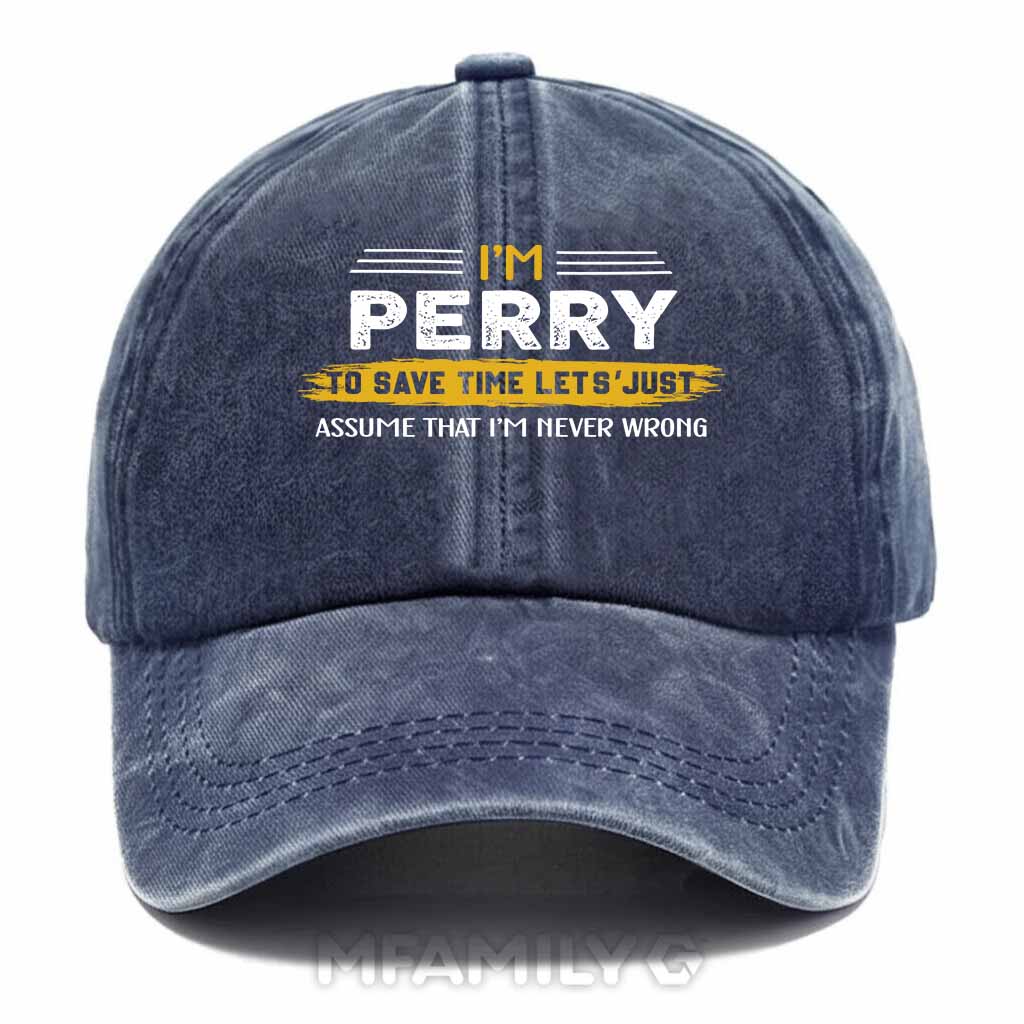 Perry Never Wrong Washed Baseball Cap