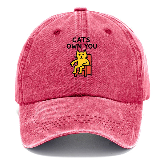 CATS OWN YOU | Cat on throne pointing down - Classic Cap