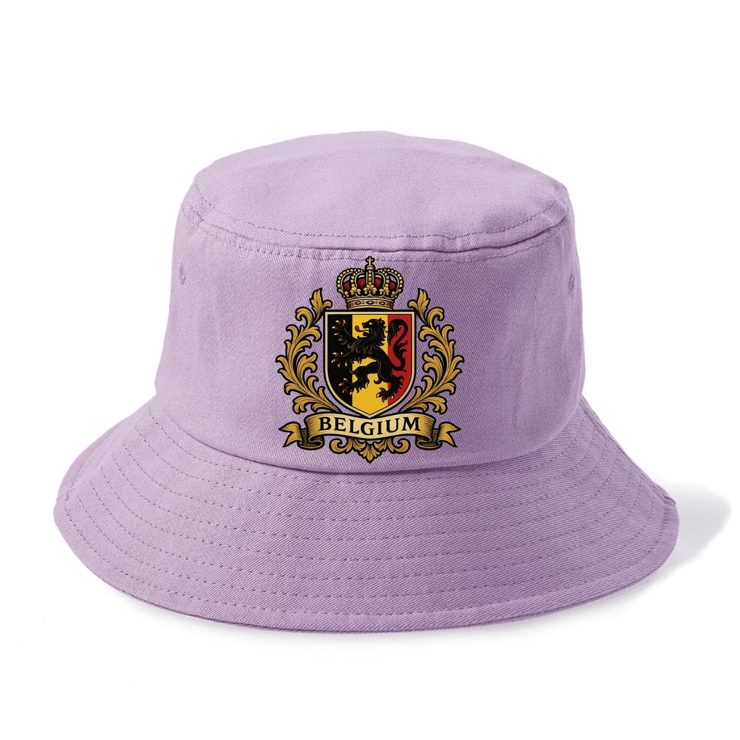 Belgium Lion Emblem (black Lion Rampant, Black/yellow/red Shield) Bucket Hat