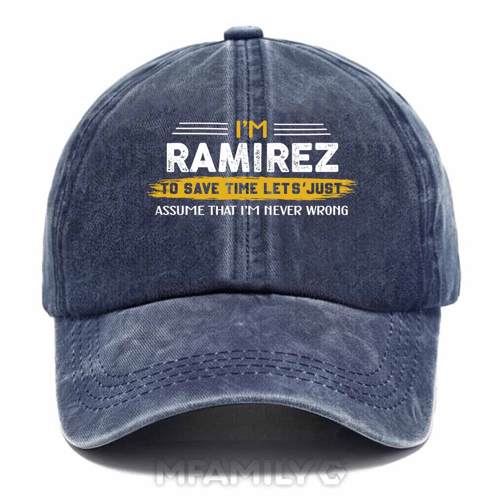 Ramirez Never Wrong Washed Baseball Cap