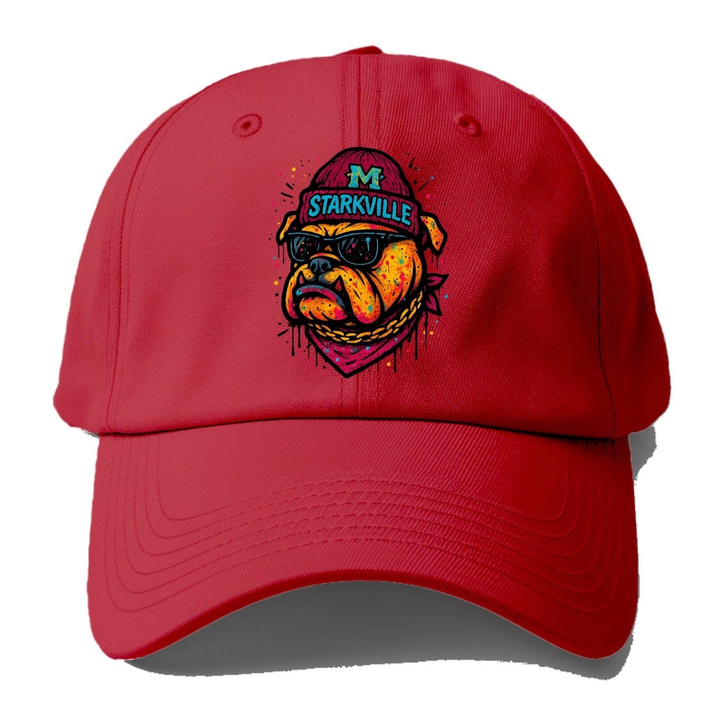 Starkville Bulldog wearing Mississippi State beanie with M patch - Baseball Cap