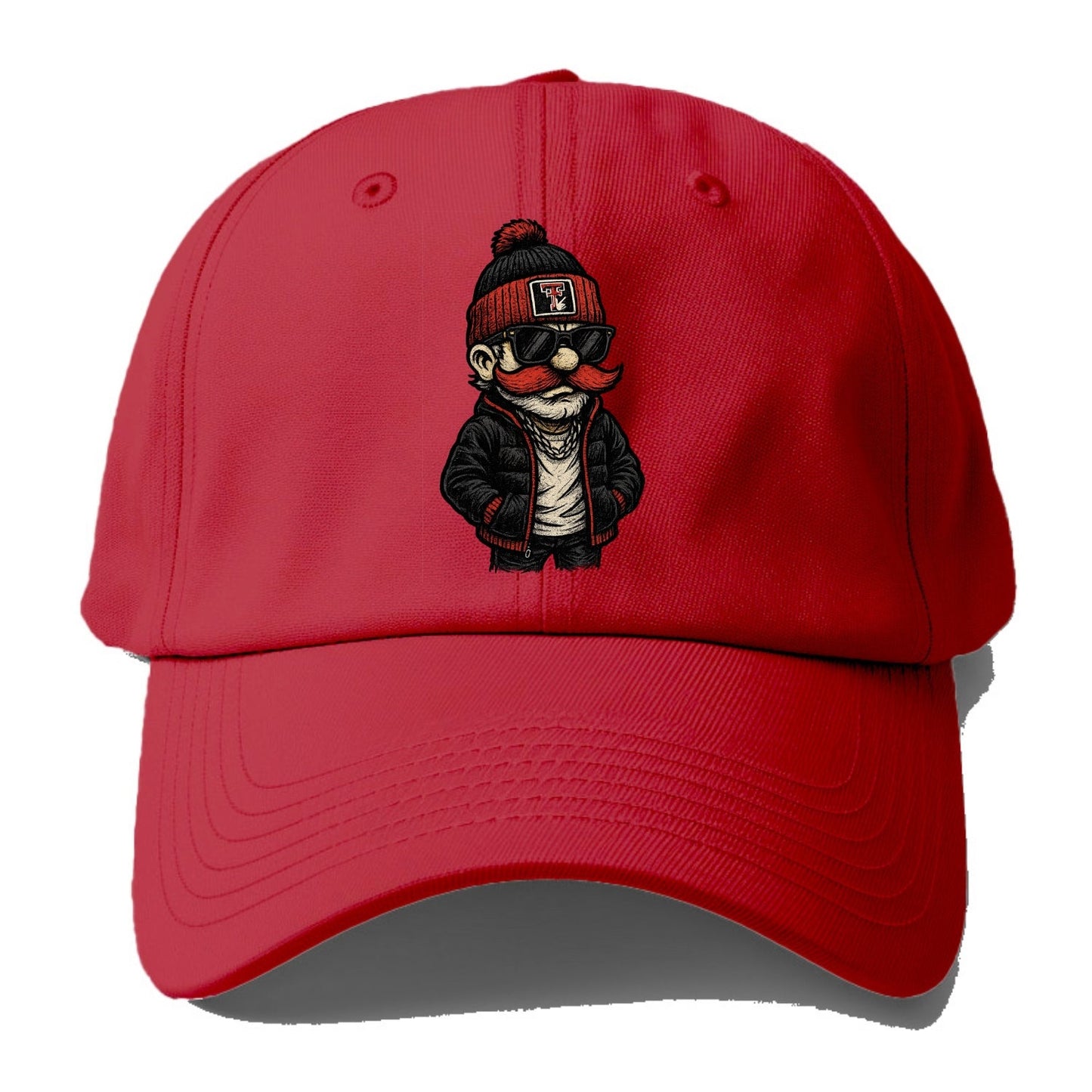 Lubbock Raider wearing Texas Tech beanie with guns up patch - Baseball Cap