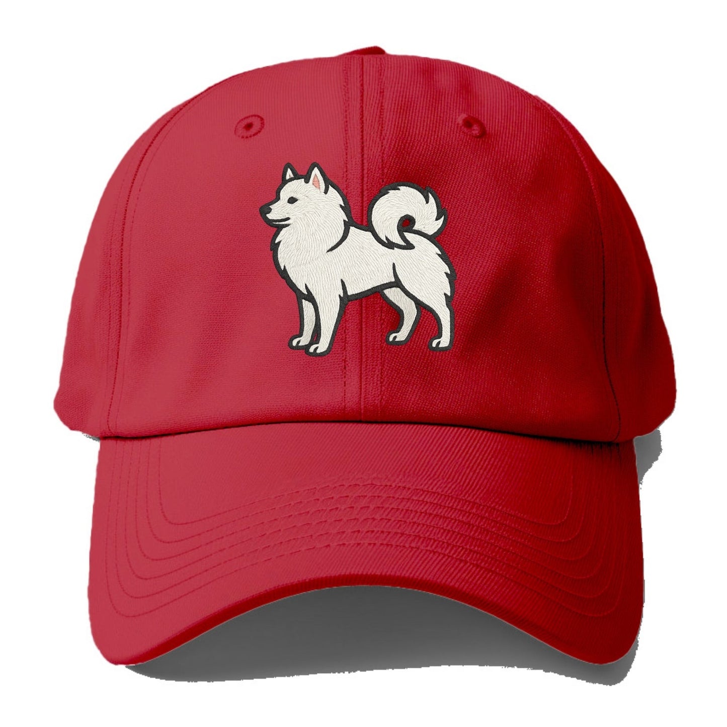 American Eskimo Dog - White spitz embroidered standing design - Baseball Cap