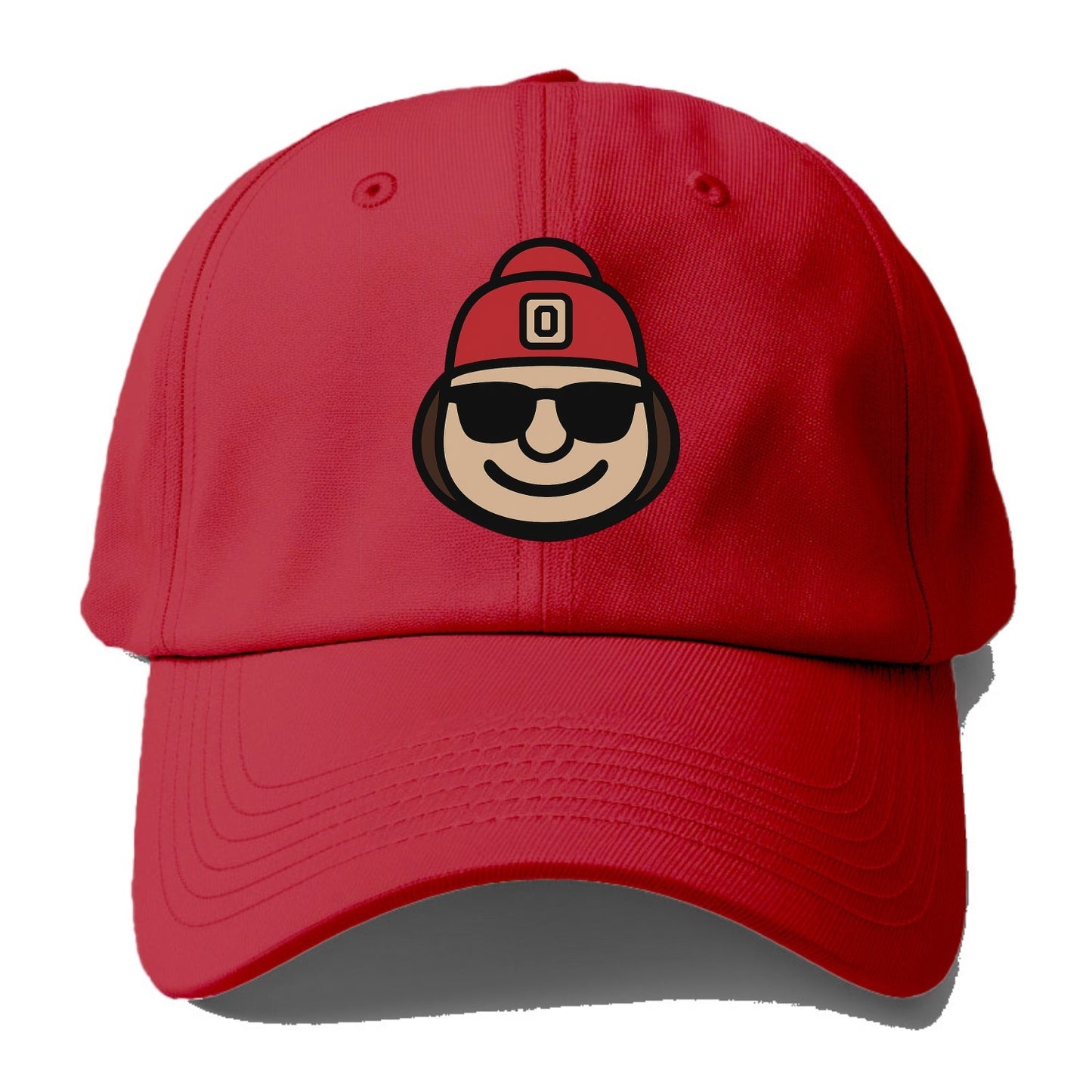Columbus Brutus wearing Ohio State beanie with Block O patch - Baseball Cap